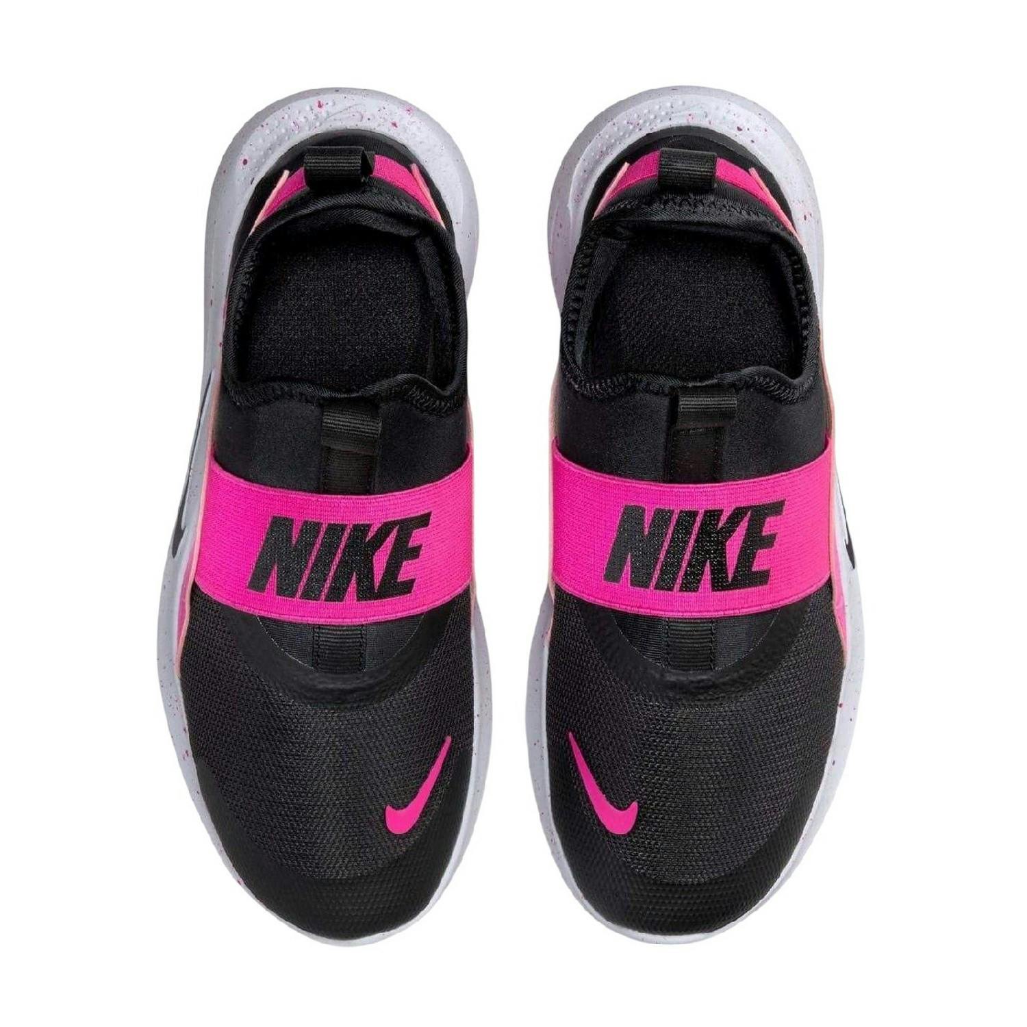 Nike Black/Pink Kids Flex Trainers - 4 Uk Child Standard - 100% Mixed