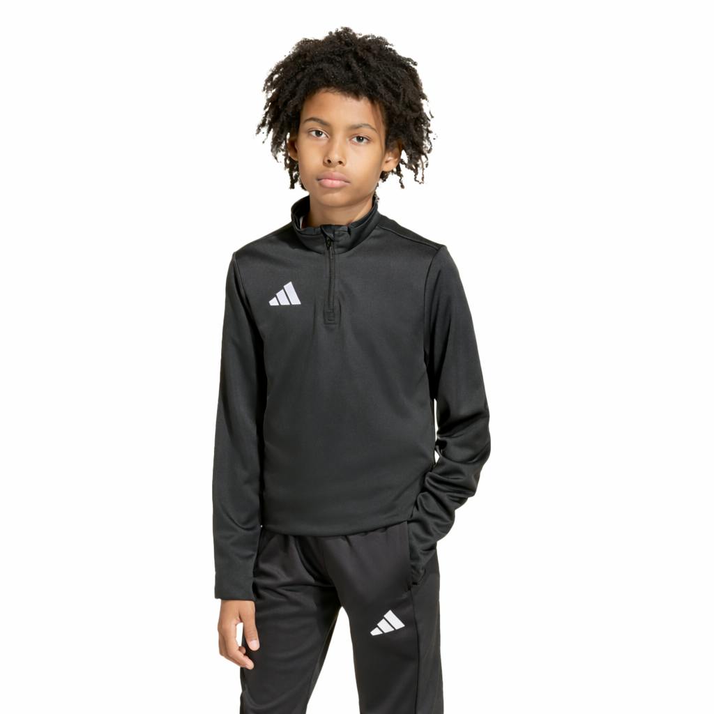 Adidas Boys Black / Girls Entrada 26 1/4 Zip Track Training Top Jz6630 - 128 7-8 Years