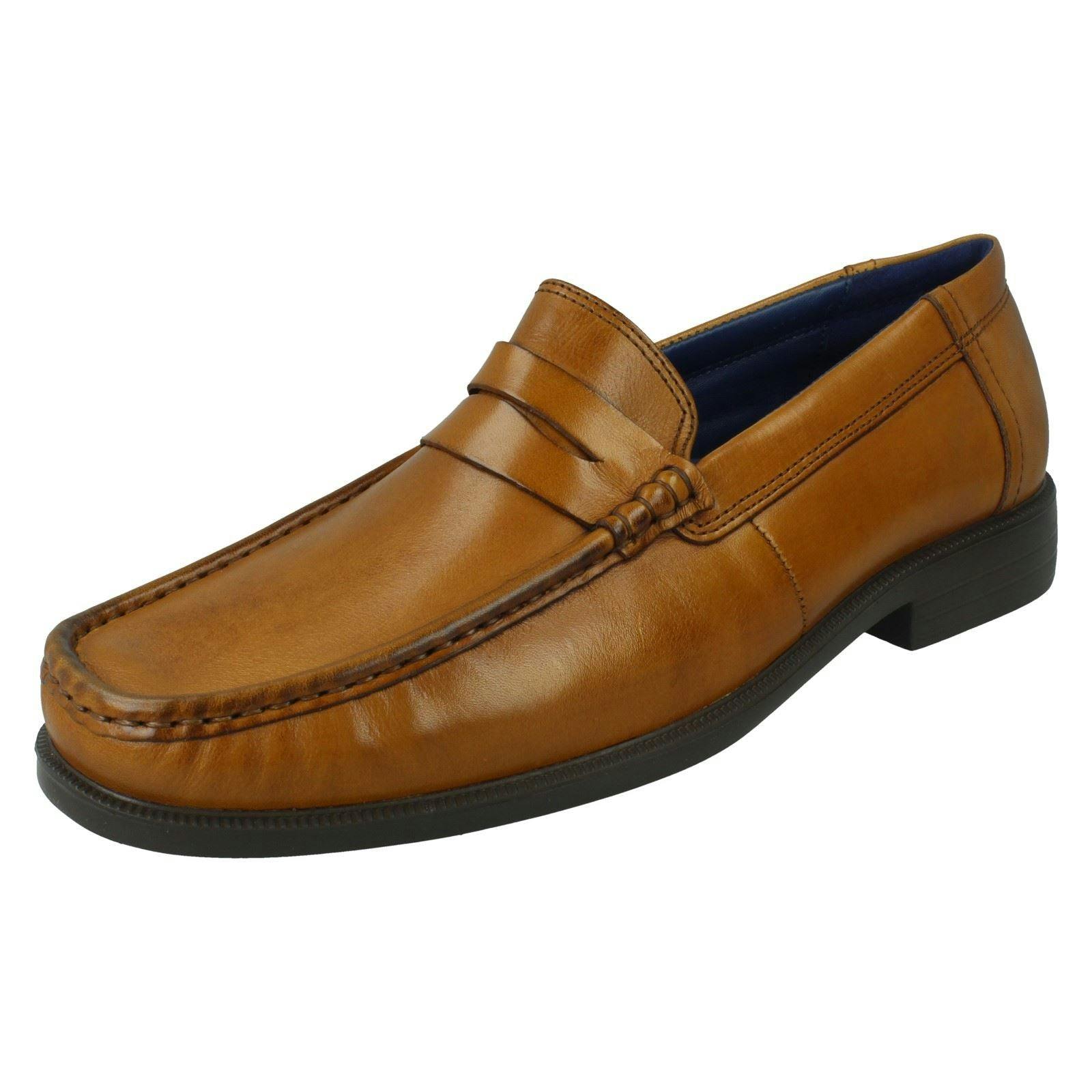 Padders Men's Dark Formal Loafer Shoes Baron - Chestnut - Uk 8