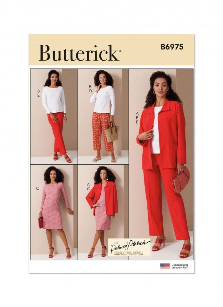 Butterick Women's Sewing Pattern 6975, Jackets, Tops, Dresses, Trousers, Suits For B5 (8-10-12-14-16) - Intermediate - B5 (8-10-12-14-16)