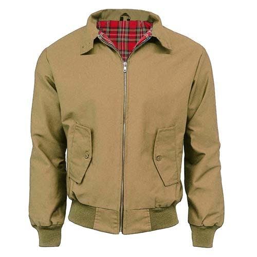 Coolandnew Men's Classic Harrington Jackets - Made In The Uk - Camel - 2XL