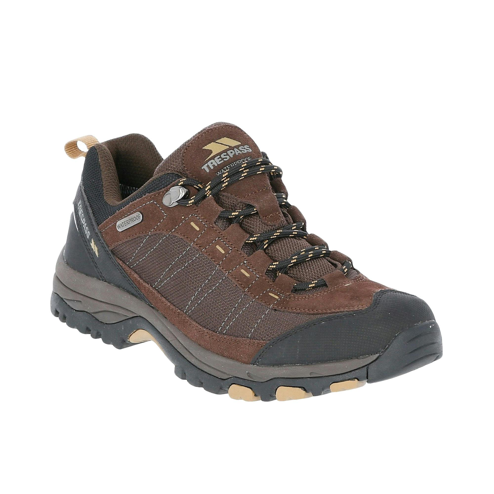 Trespass Men's Dark/Brown Scarp Technical Trainers - 6 Uk - 60% Pu/20% Textile/20% Suede
