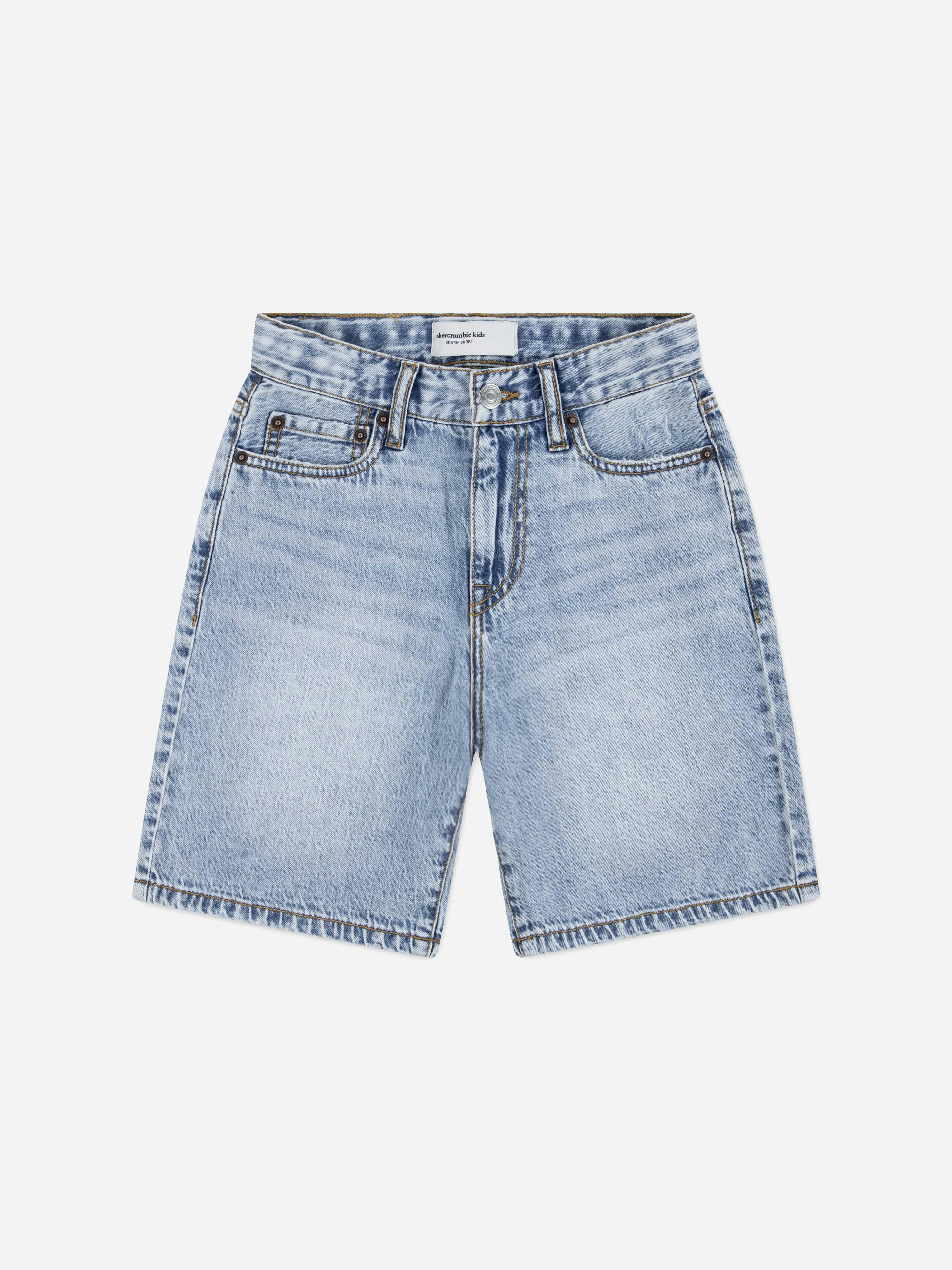 Abercrombie & Fitch Boys Blue Long Denim Shorts In - 5 - 6 Years