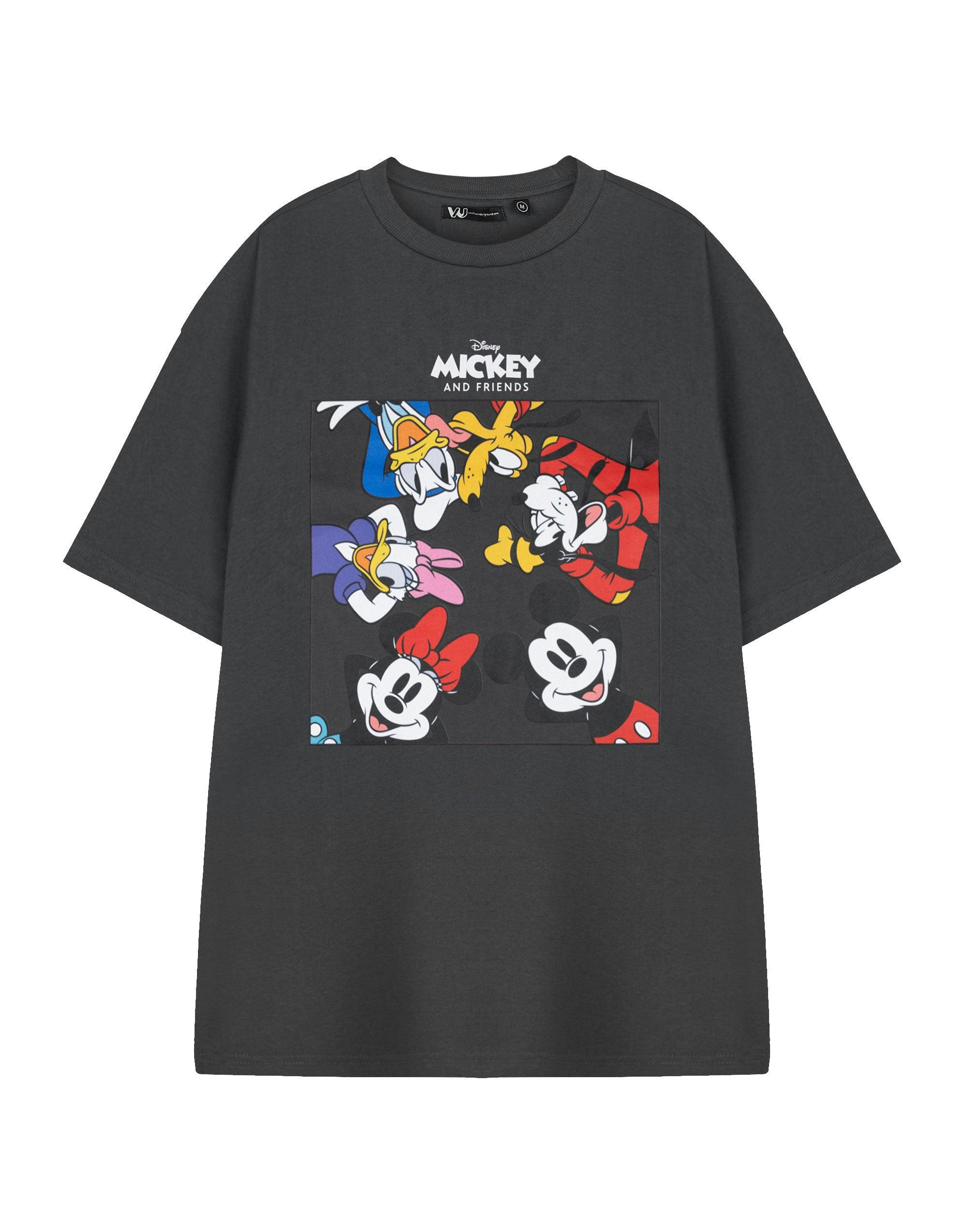 Vanilla Underground Unisex Grey Disney Mickey & Friends Short Sleeved T-Shirt - XX-Large