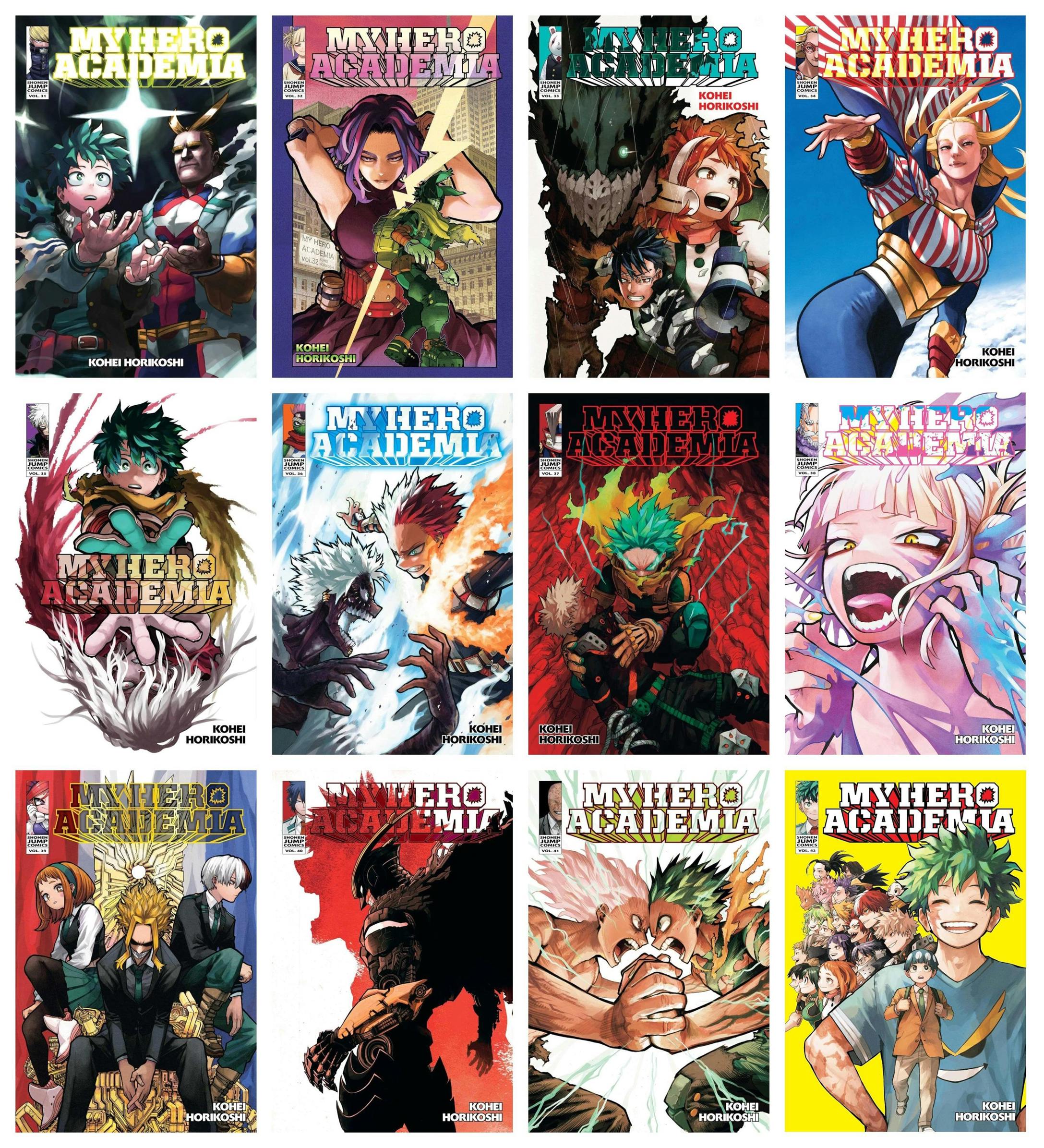 Various Publishers My Hero Academia Series Vol 31-42 Collection 12 Book Set By Kohei Horikoshi | Manga