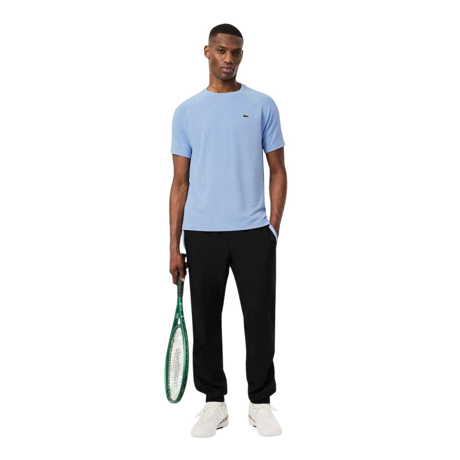 Lacoste Men's Blue Embroidered Logo Technical T-Shirt - S - 100% Polyester
