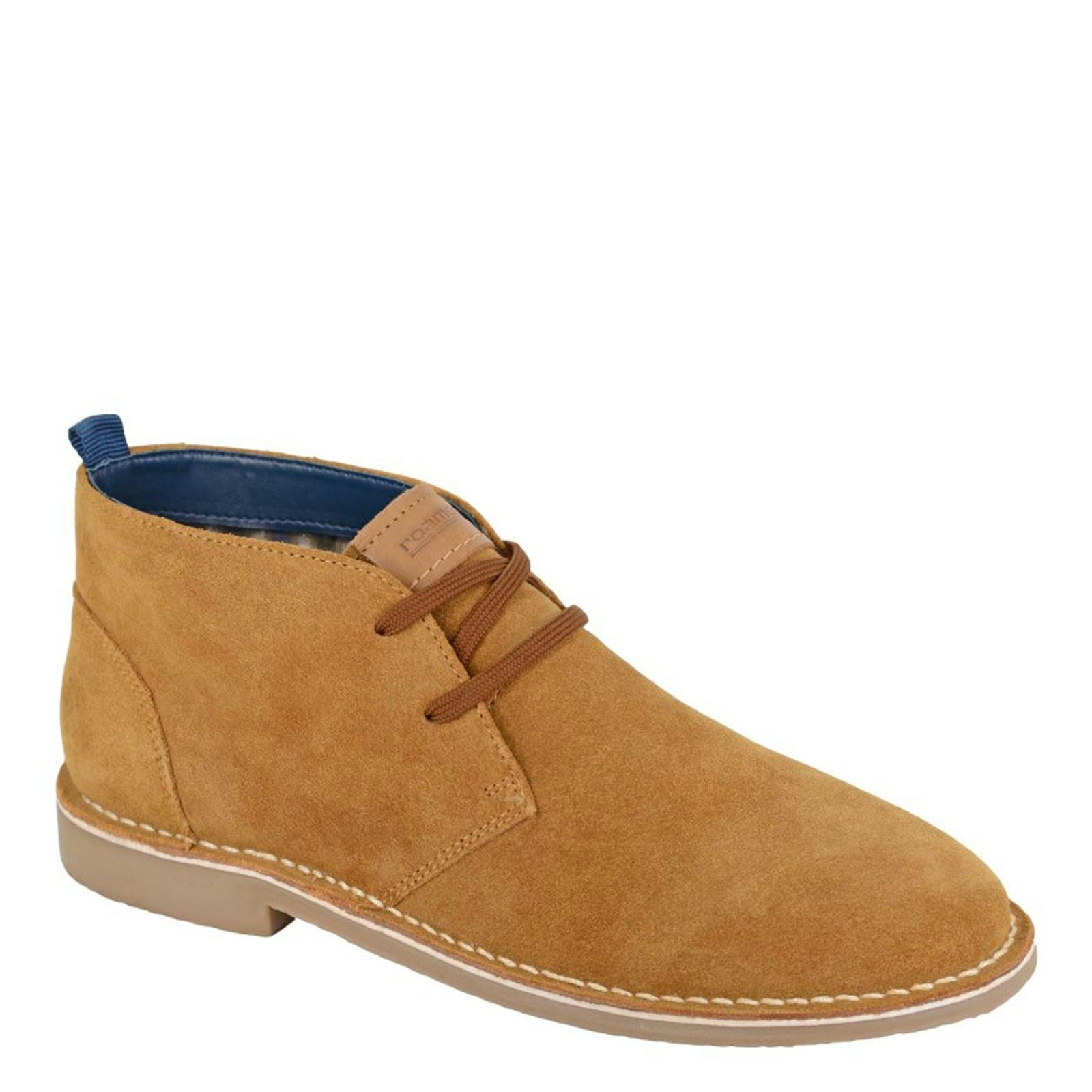 Roamers Men's M 965 2 Eyelet Desert Boots - Tan - 11 Uk