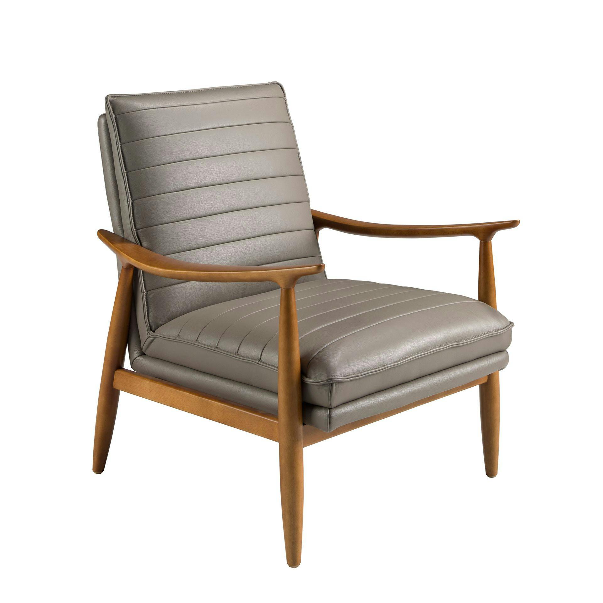 Rackhams Dark/Grey Leather Armchair 5130 - Modern - Yes - No
