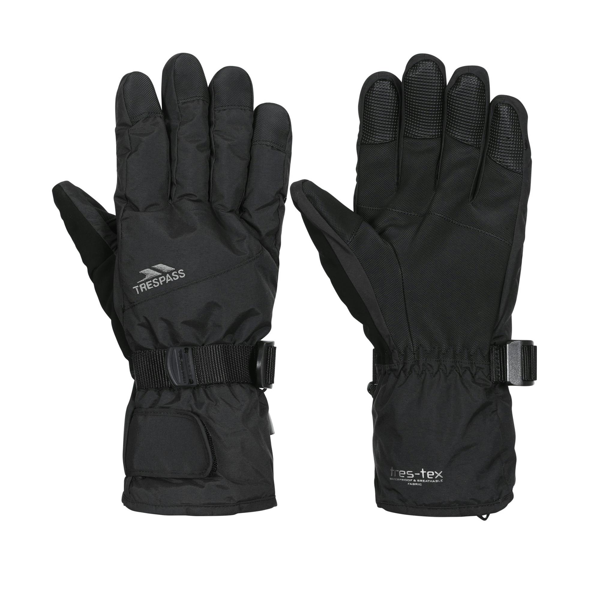 Trespass Black Ergon Ii Ski Gloves - Xl - 100% Polyamide