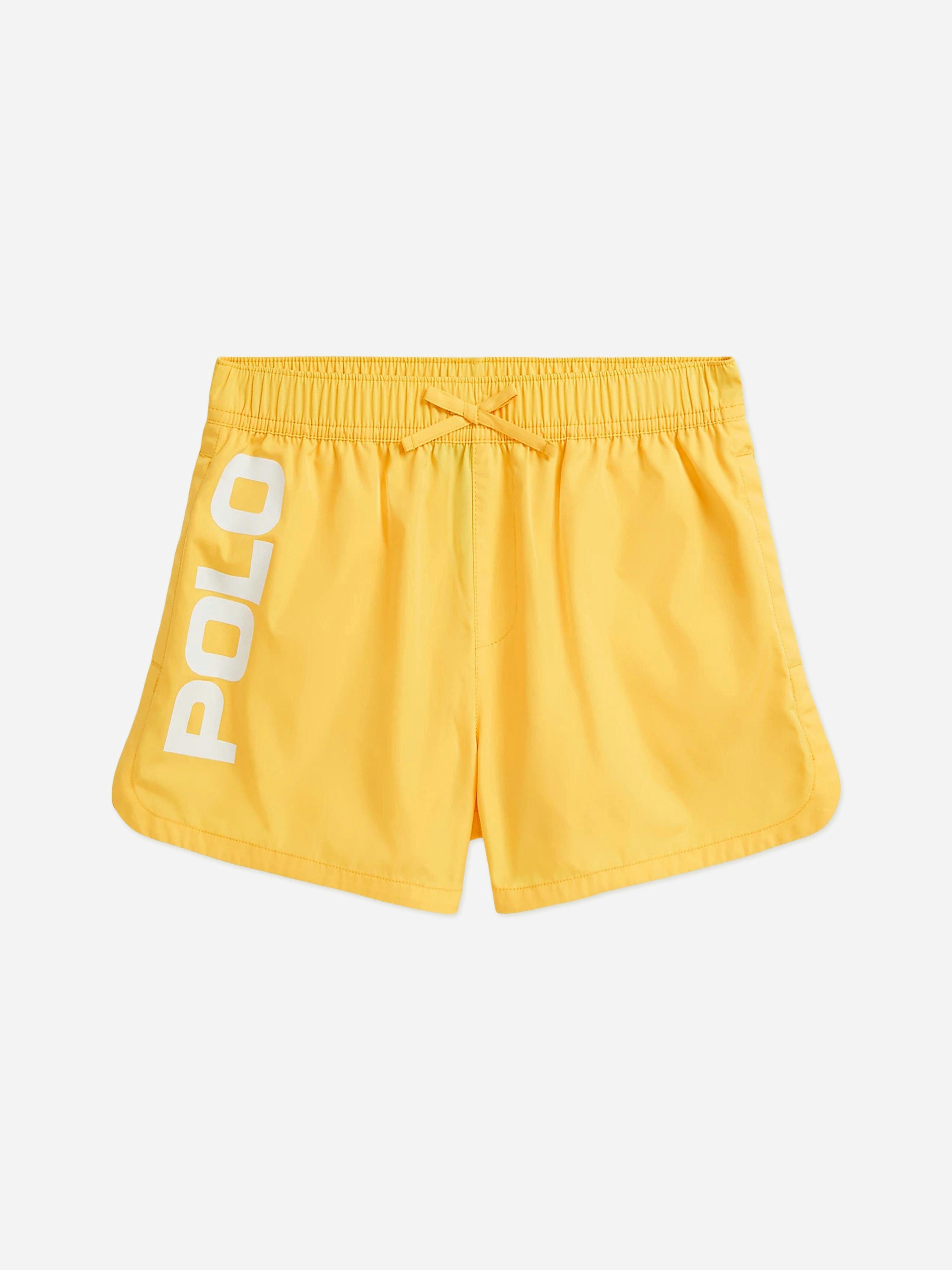 Ralph Lauren Kids Girls Yellow Ralph Lauren Athletic Polo Shorts In - 14 Yrs