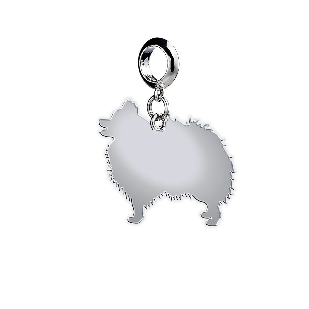 Mylee London Silver Pomeranian Silhouette Charm - Slider Charm - Yes