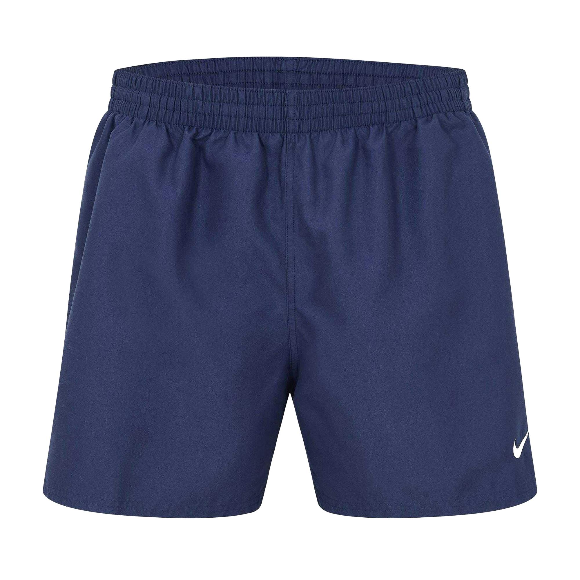 Nike Men's Blue Embroidered Logo Regular Swim Shorts - Hydrangea - Xxl - Hydrangea - 100% Mixed