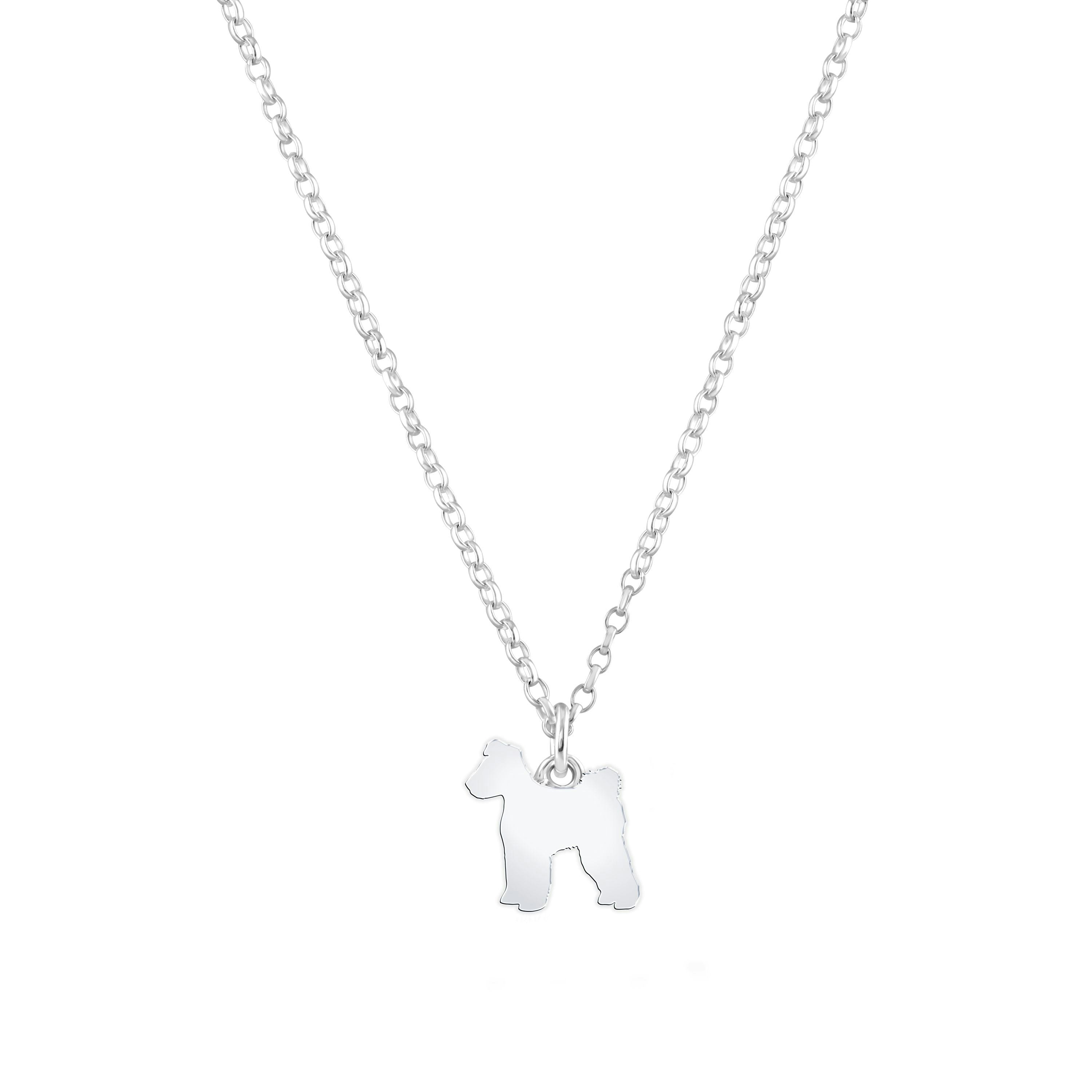 Mylee London Silver Hungarian Pumi Silhouette Necklace - Personalised - Yes