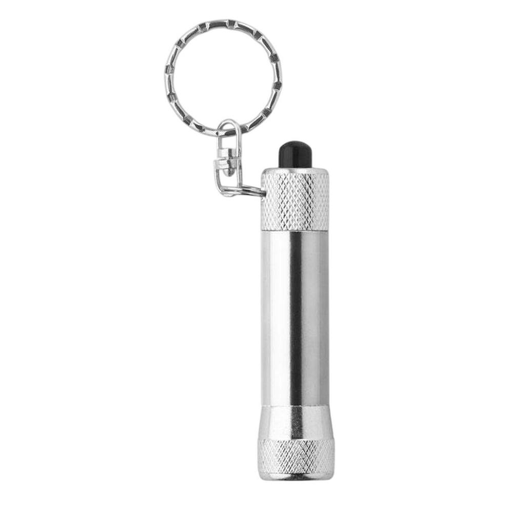 Rackhams Silver Arizo Aluminium Torch Keyring - One Size