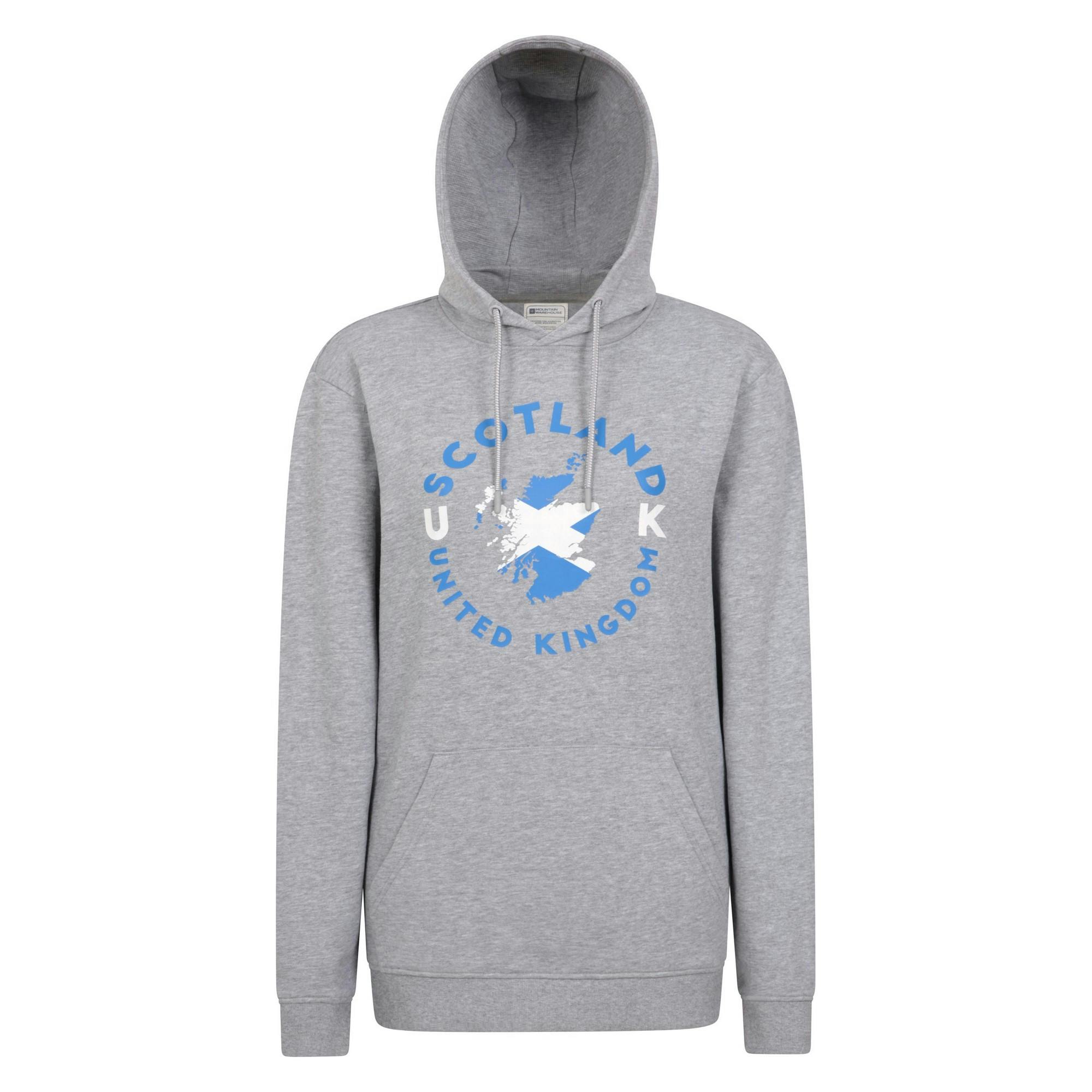 Mountain Warehouse Women's Light/Grey Scottish Flag Overhead Hoodie - Xl - 81% Cotton/12% Polyester/7% Viscose