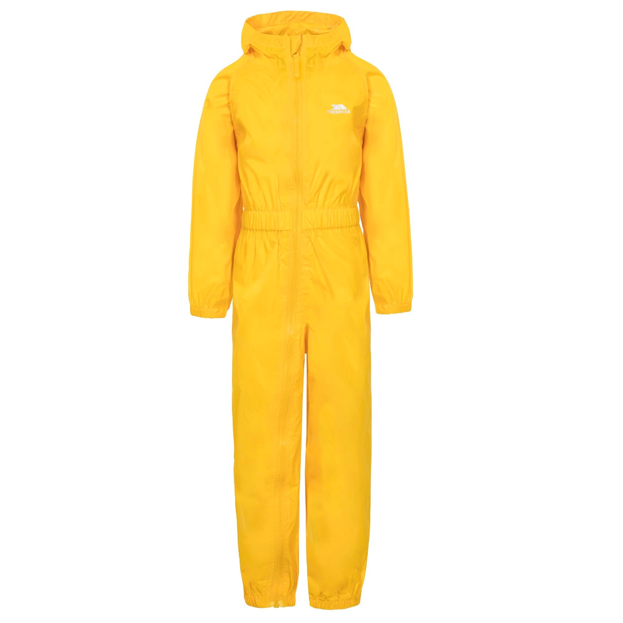 Trespass Childrens/Kids Button Rain Suit - Sunshine - Sunshine - Size 5-6 Years