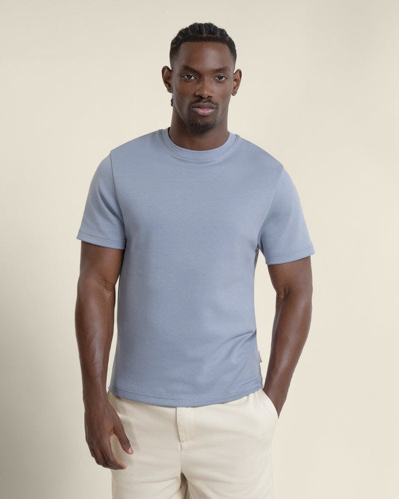 Larsson & Co Blue Sven - Soft-Touch Interlock T-Shirt - S
