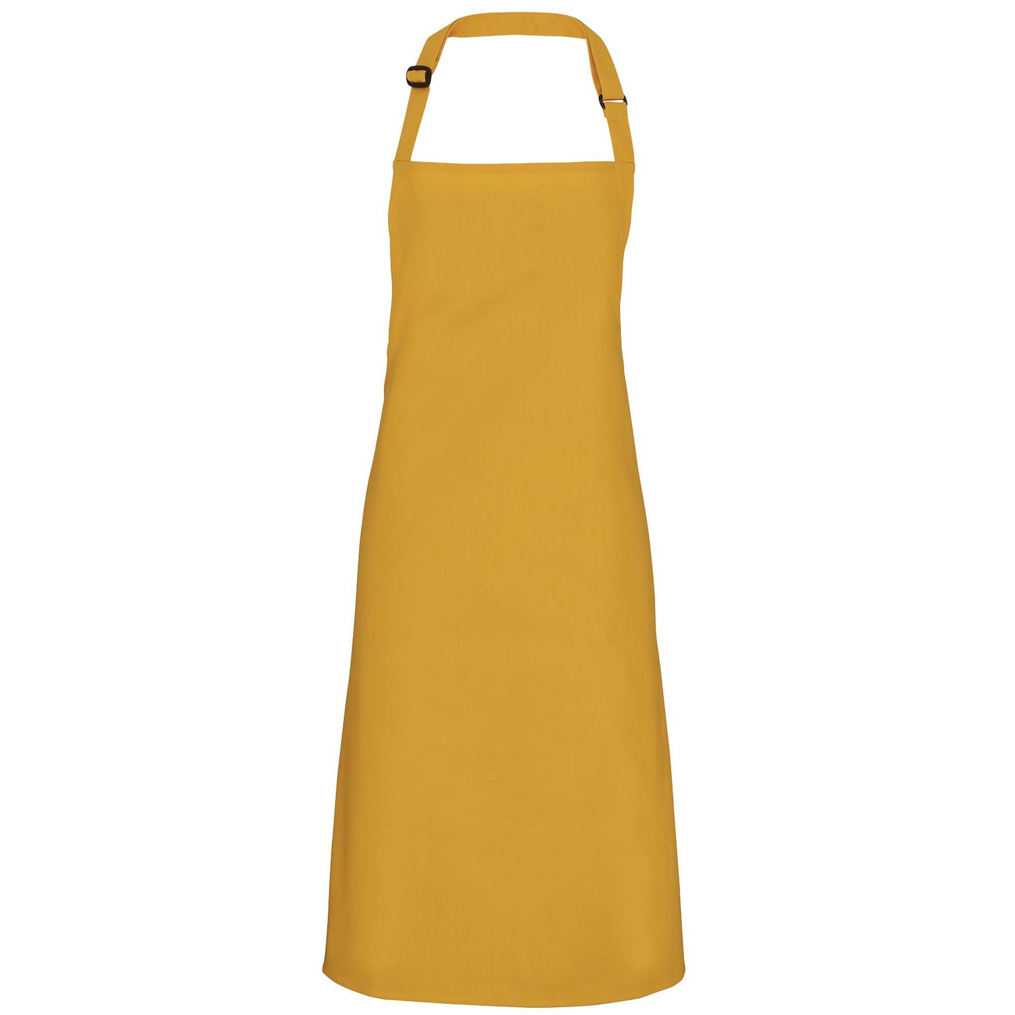 (One Size, Mustard) Premier Colours Bib Apron / Workwear - Image 2