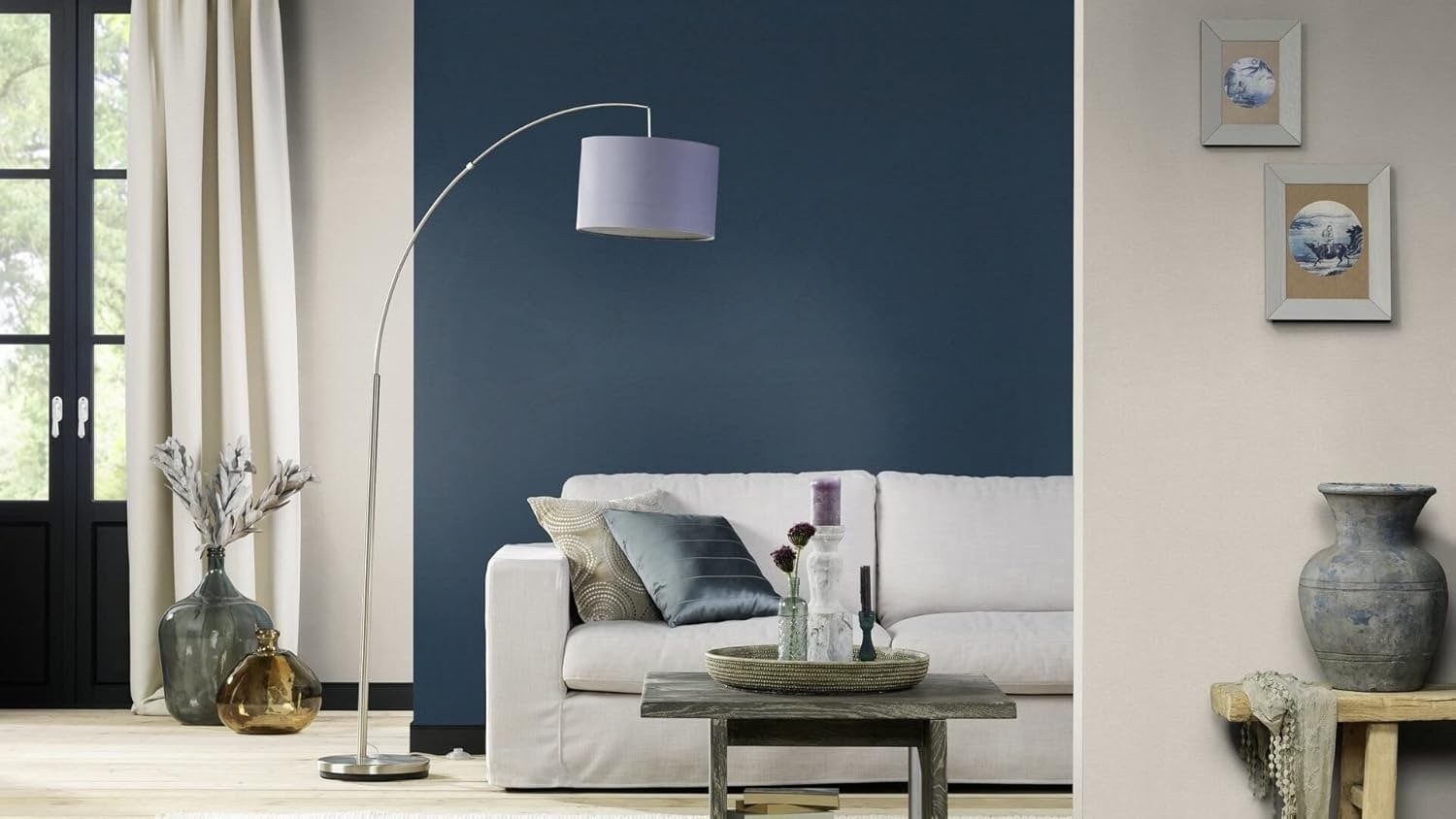 Rasch Blue Wallpaper Denzo Linen Effect Navy Wall Paper 449860 - Navy