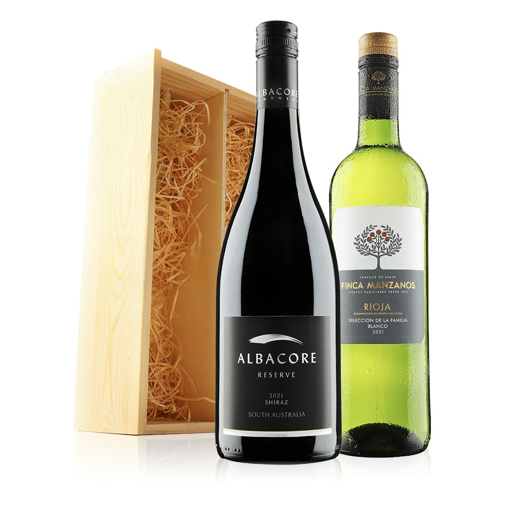 Virgin Wines Red/White - Luxury Mixed Duo In Wooden Gift Box