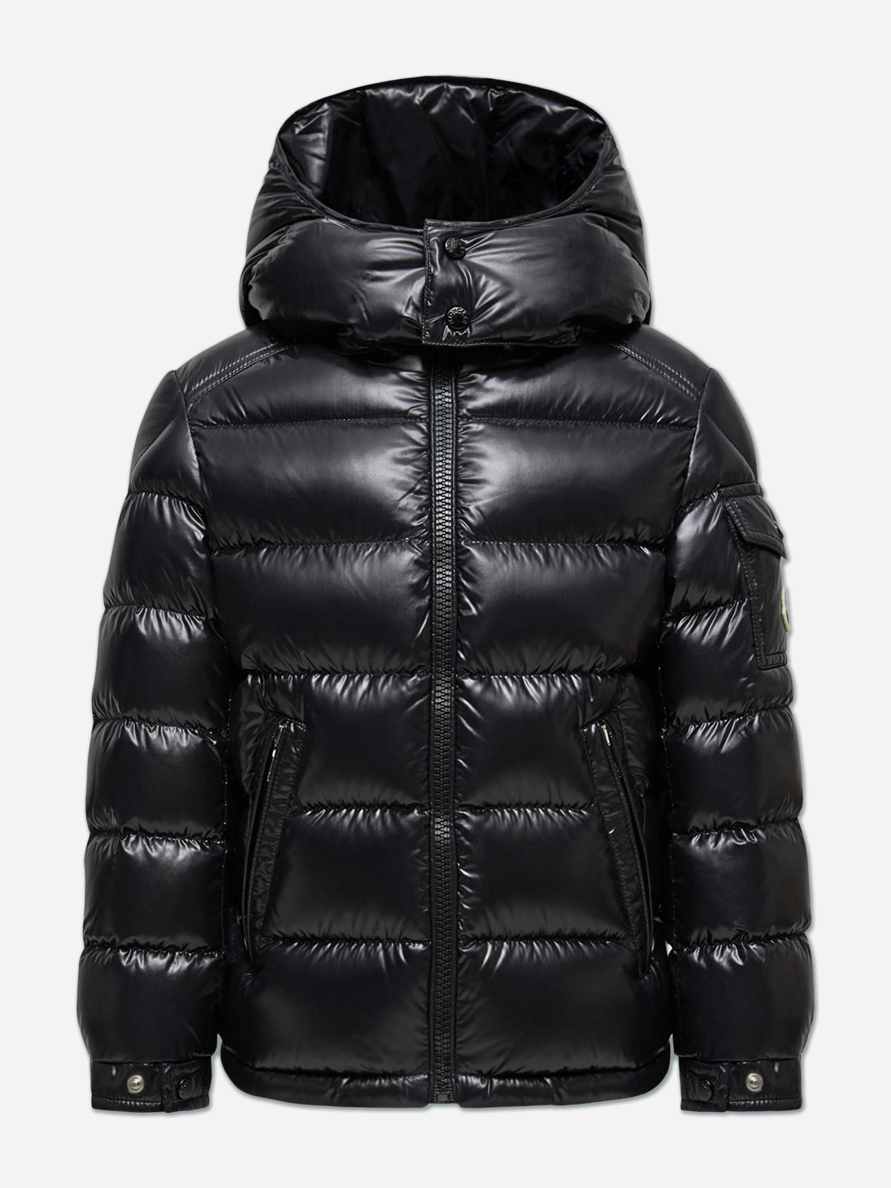 Moncler Enfant Boys Black Kids Down Padded Maya Jacket In - 8 Yrs