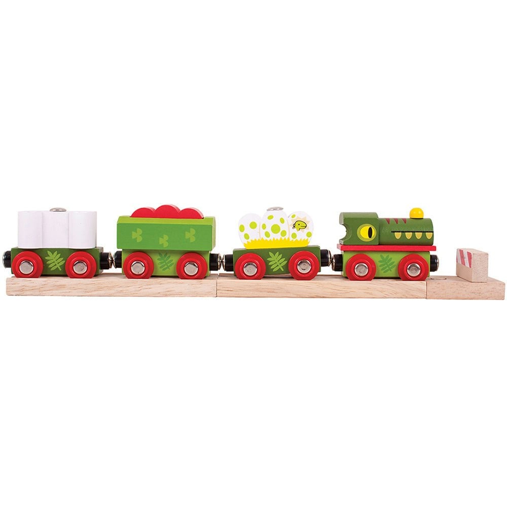 Bigjigs Rail Dinosaur Railway Engine And Carriages