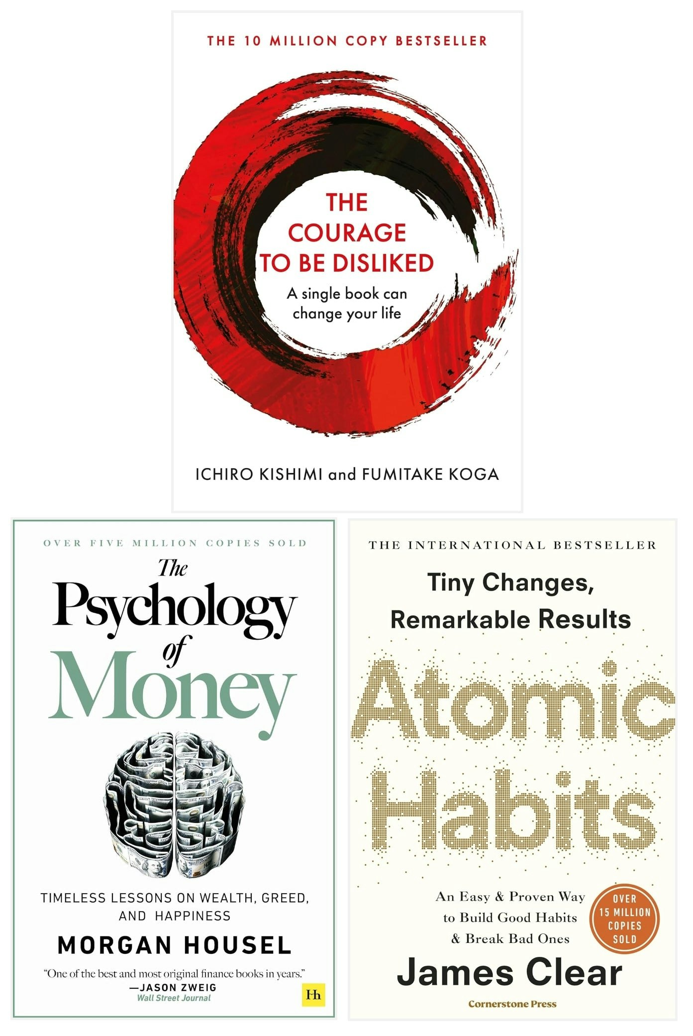 Various Publishers Psychology Of Money, Atomic Habits, Courage To Be Disliked 3 Books Set