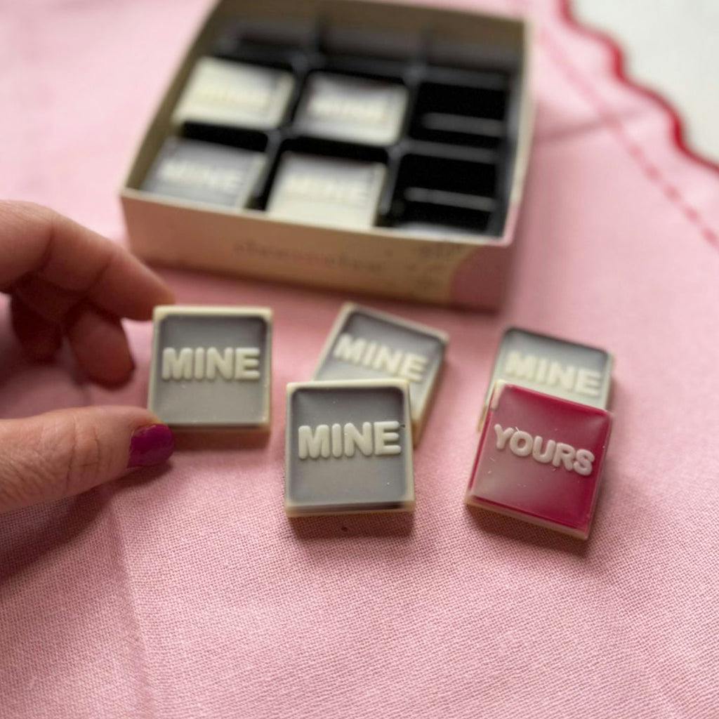 Choc On Choc White/Dark Mine, Mine, Mine, Yours Chocolate Box
