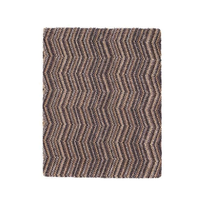 Rackhams Washable Mat Chevron Design In Multicolour - 80X95 Cm
