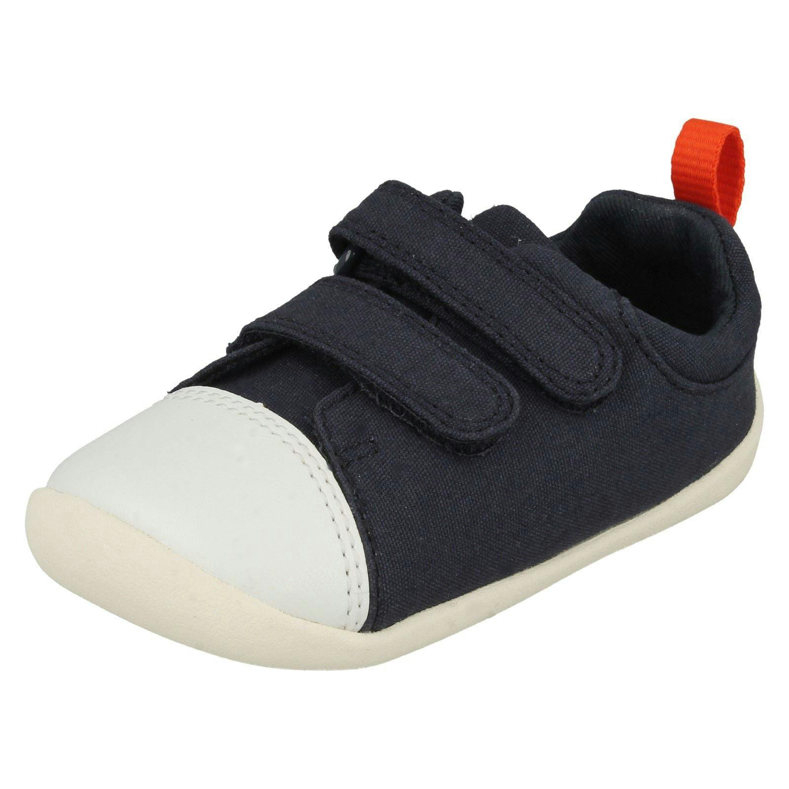 Clarks Boys Childrens Girls Pre-Walking Shoes Roamer Craft - Navy Canvas - Uk 2.5 Infant - F