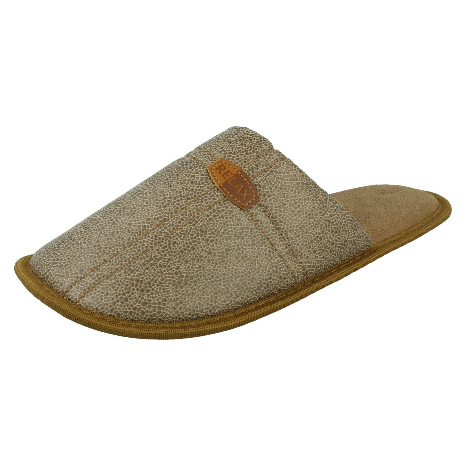 Spot On Men's Mule Slippers - Tan - Uk 6