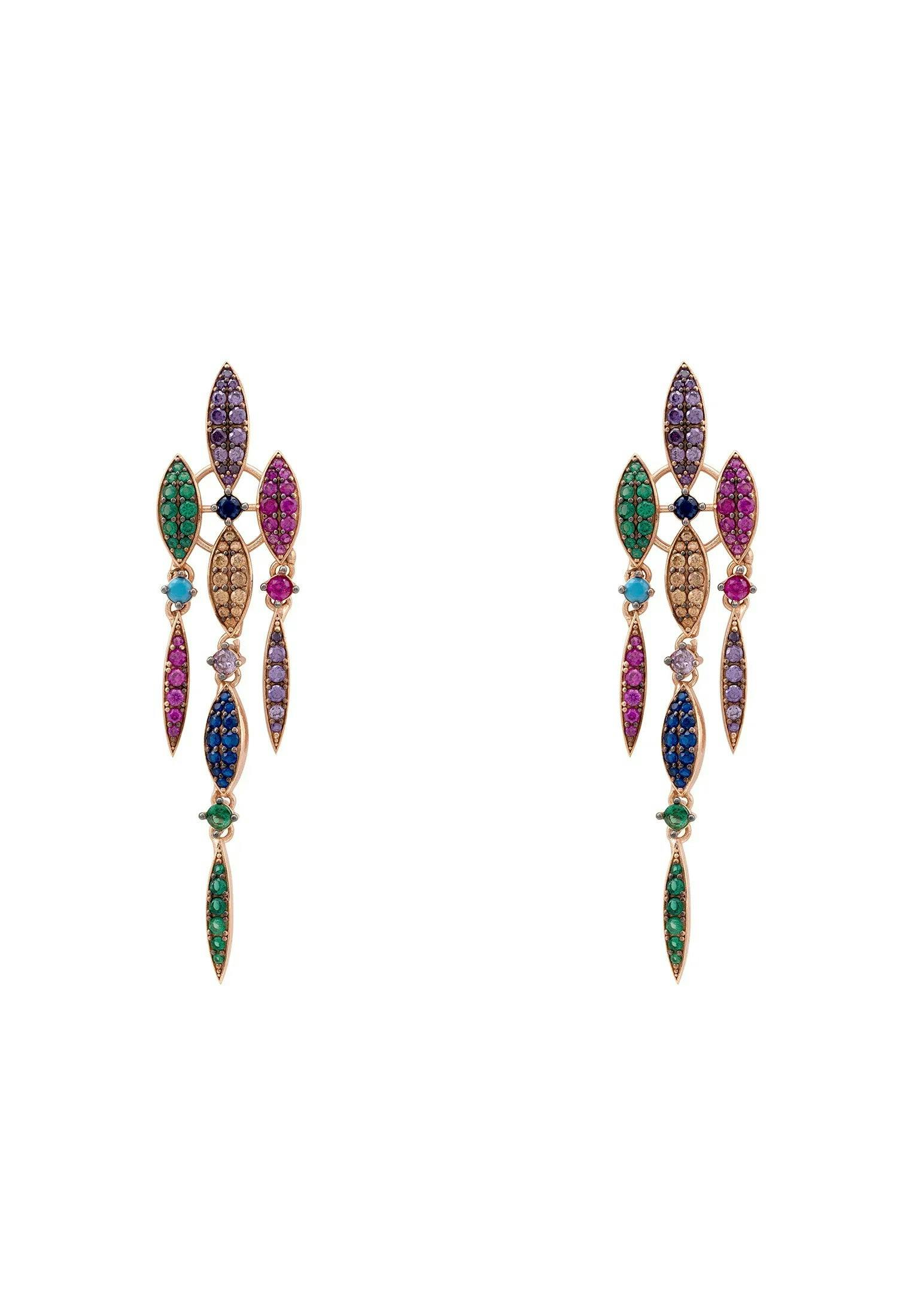 Latelita Light/Silver Valencia Rainbow Earrings Rosegold