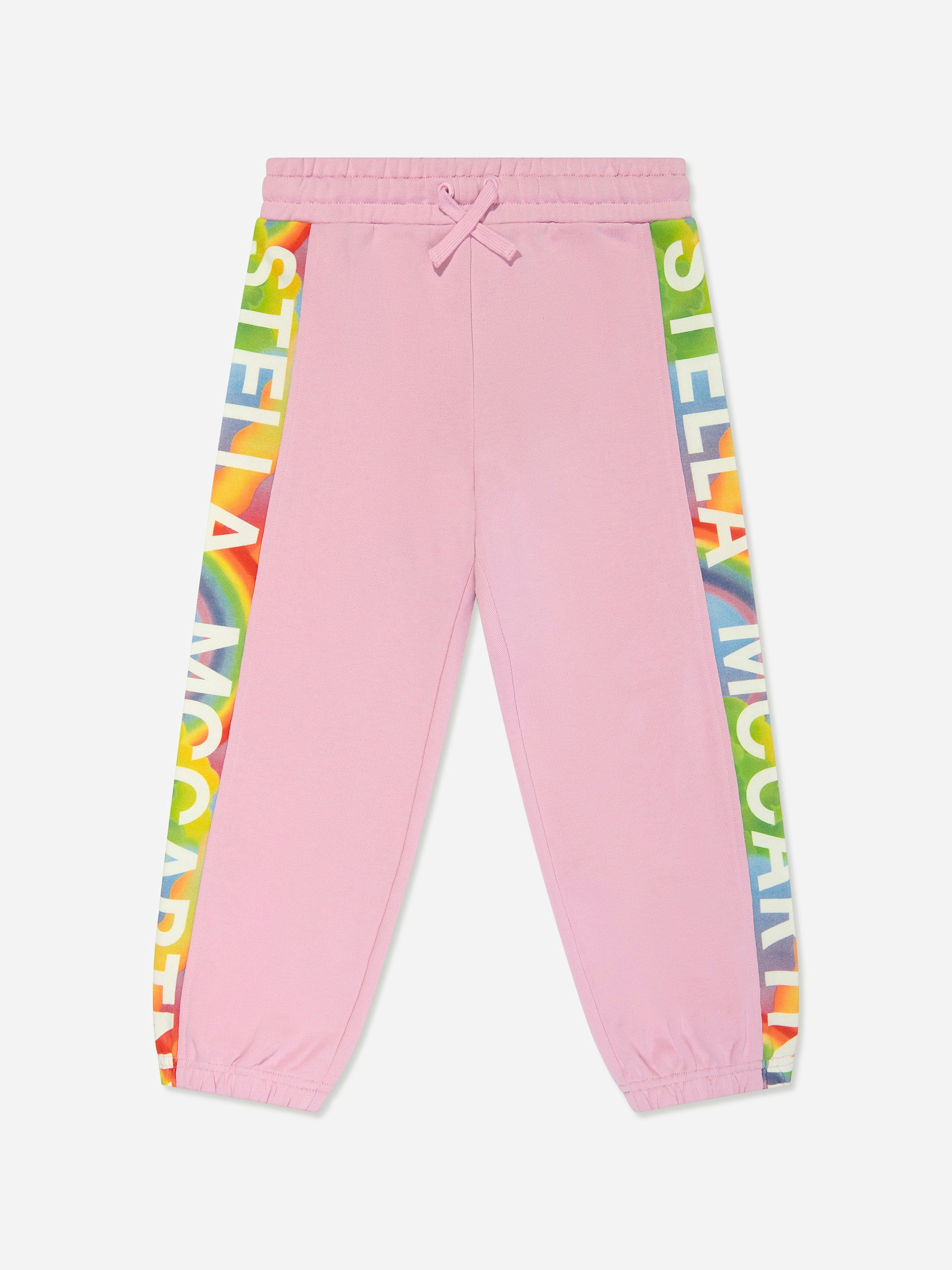 Stella Mccartney Kids Girls Pink Stella Mccartney Logo Joggers In - 14 Yrs