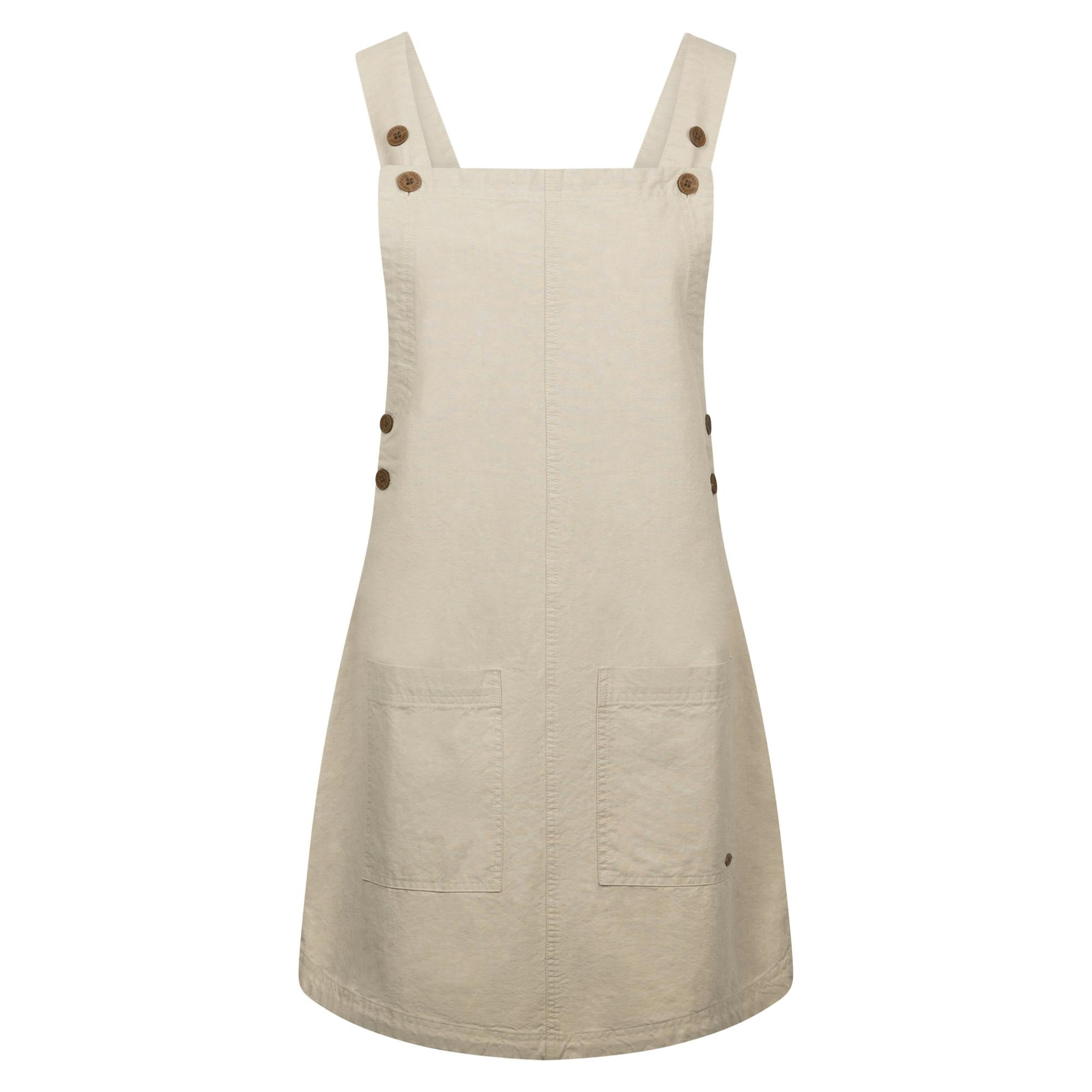 Trespass Women's Twirl Casual Dress - Oatmilk - S - Oatmilk - 100% Cotton