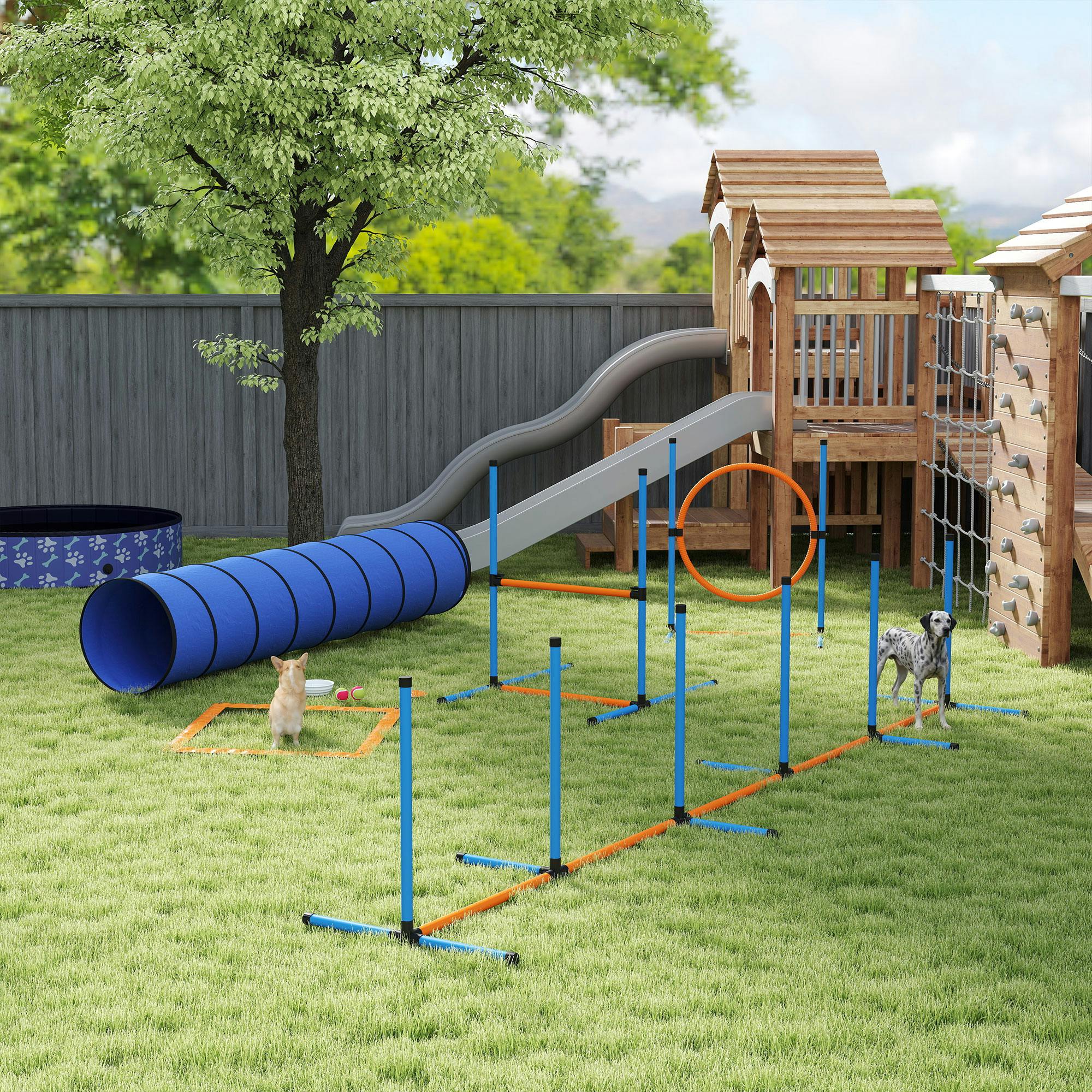 B&Q - Dog Agility Training Equipment8Pcs Agility Training Set For Garden - Image 2