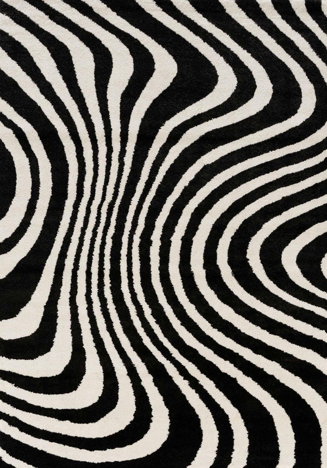Rackhams Black/White Joli Striped & Rug - 240X340 Cm