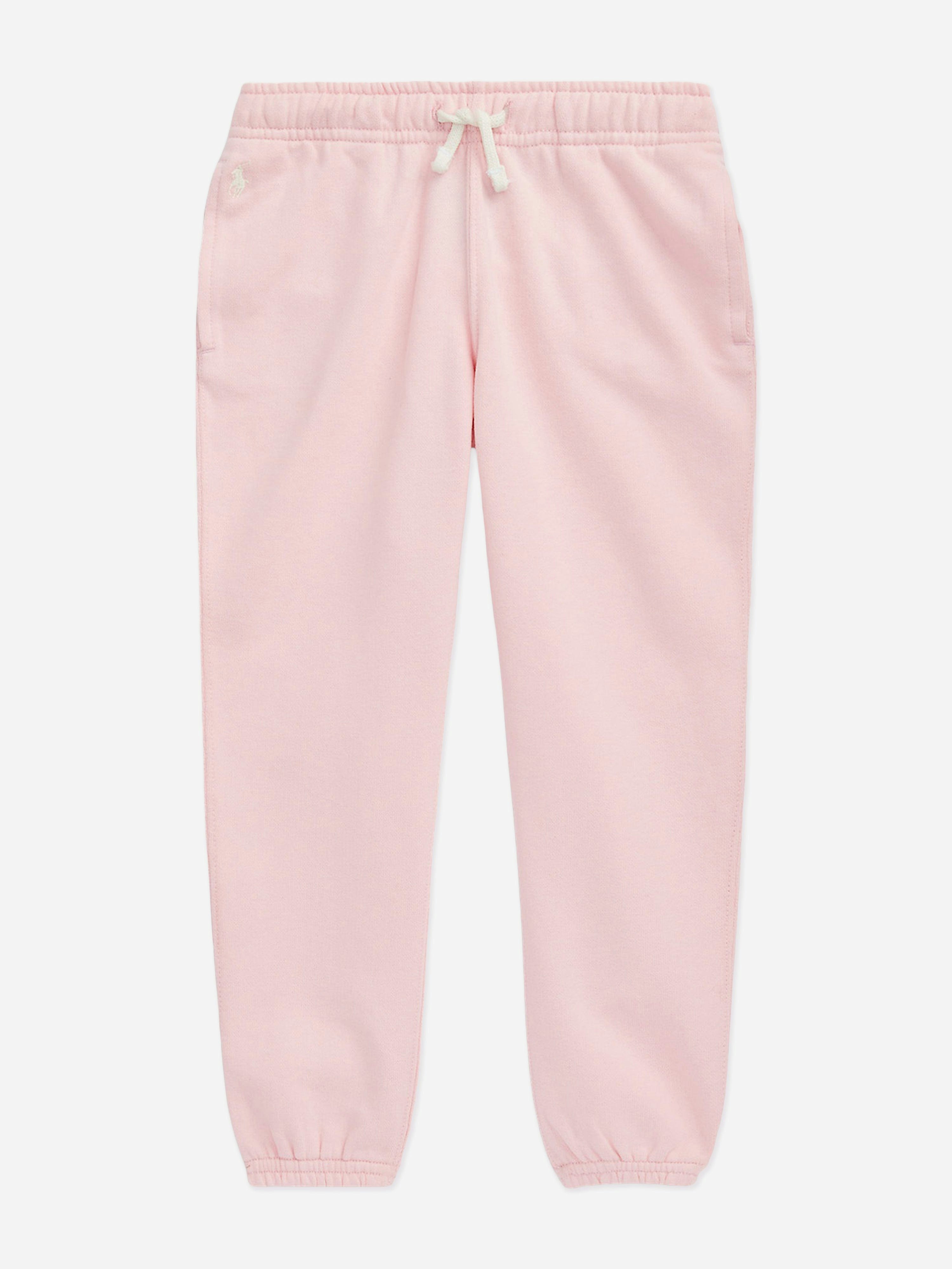Ralph Lauren Kids Girls Pink Logo Joggers In - 4 Yrs
