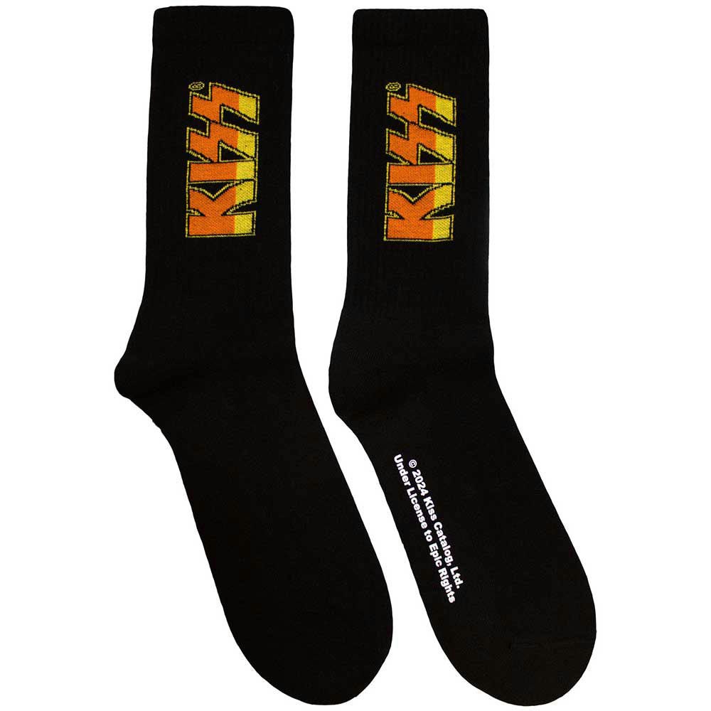 Paradiso Clothing Unisex Black Kiss Classic Band Logo Ankle Socks