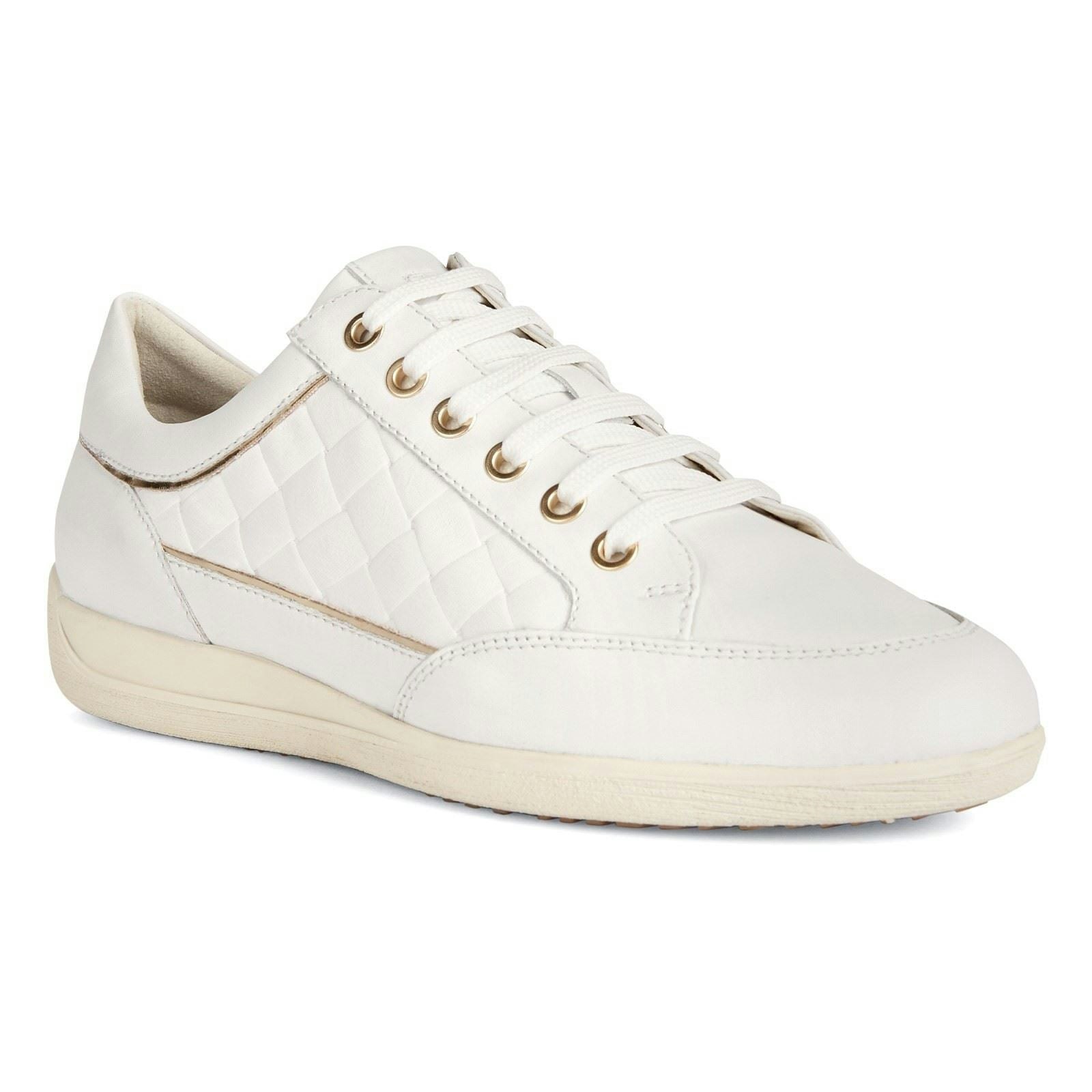 Geox Women's White D Myria A Sneakers - Size 7
