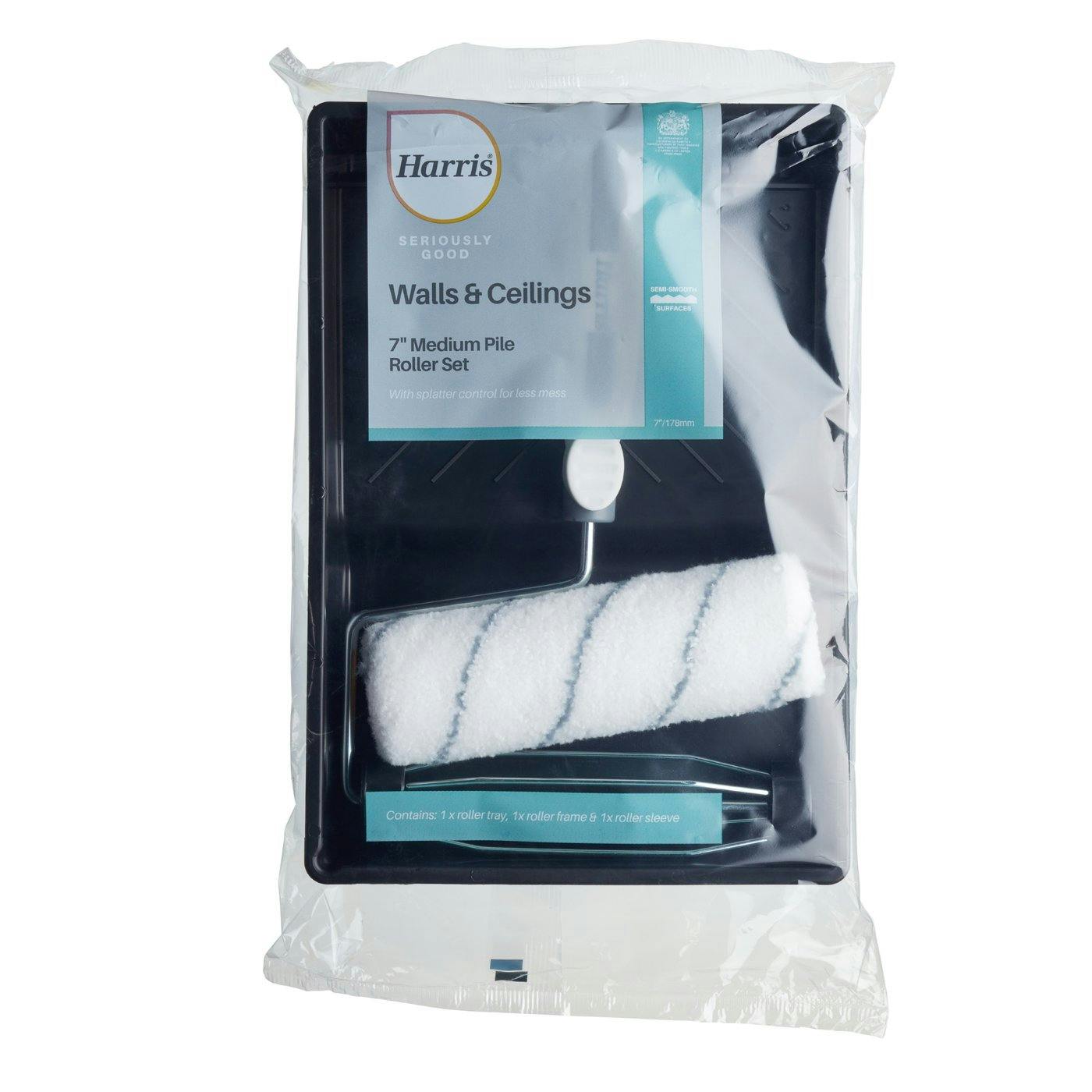 Rackhams Black/White Seriously Good Walls And Ceilings 7 Inch Roller Set