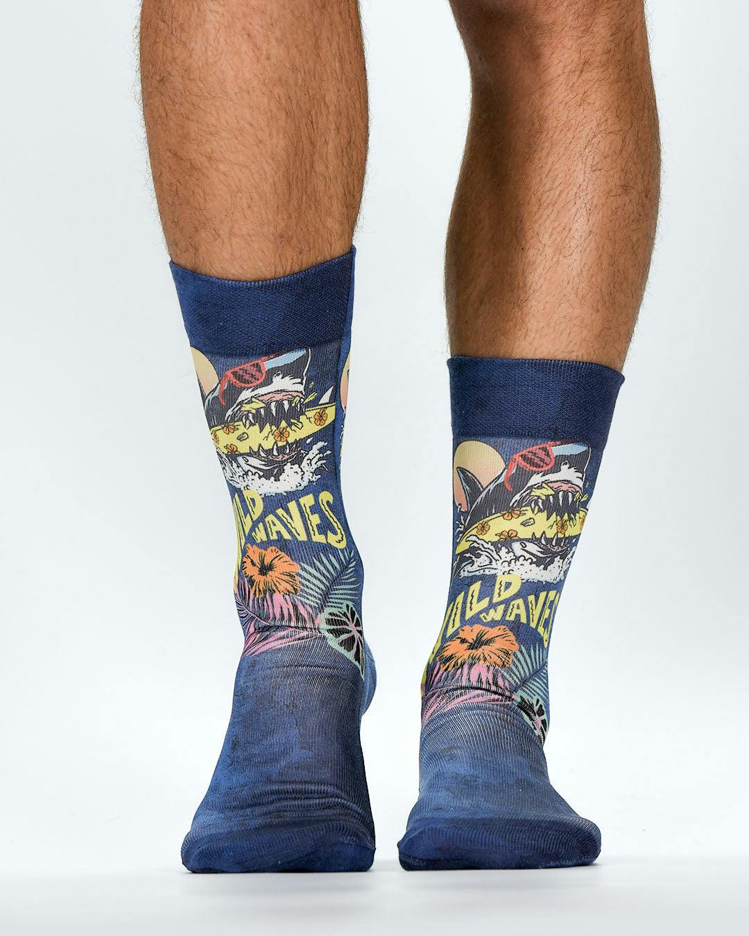 Jemsox Green Wild Waves | Design Socks | Fun, Colourful & Comfortable Socks