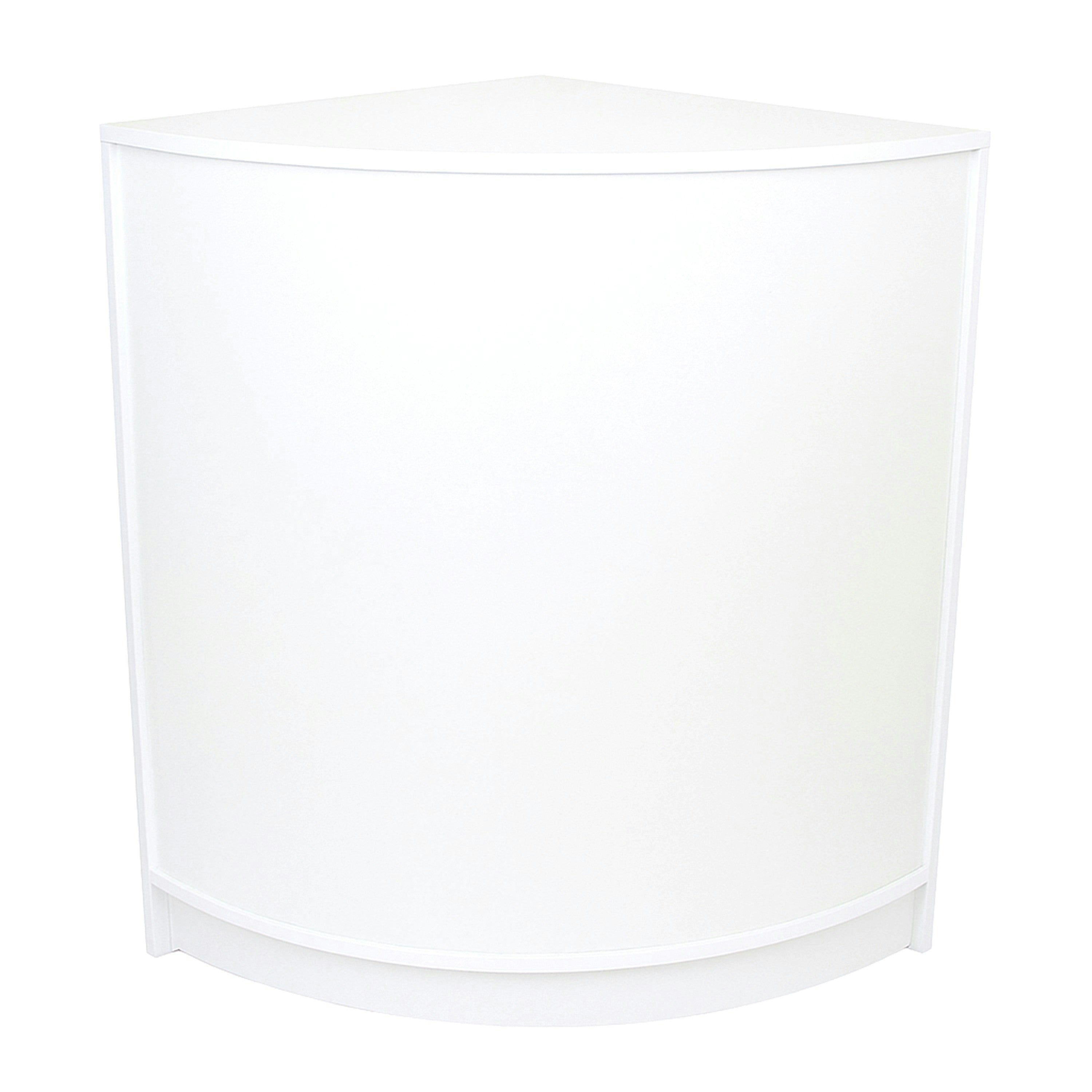 Rackhams White Retail Shop Corner Counter Cm60