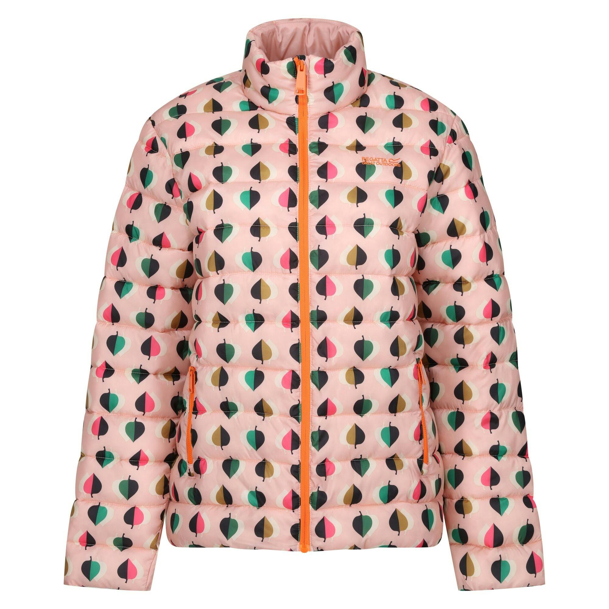 Regatta Women's Pink Orla Kiely Tiny Elm Baffled Padded Jacket - 10 Uk - 100% Mixed