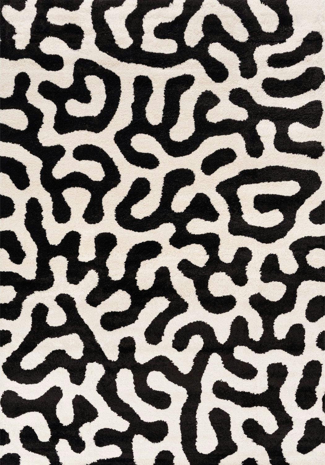 Rackhams Black/White Joli Doodle & Rug - 120X170 Cm
