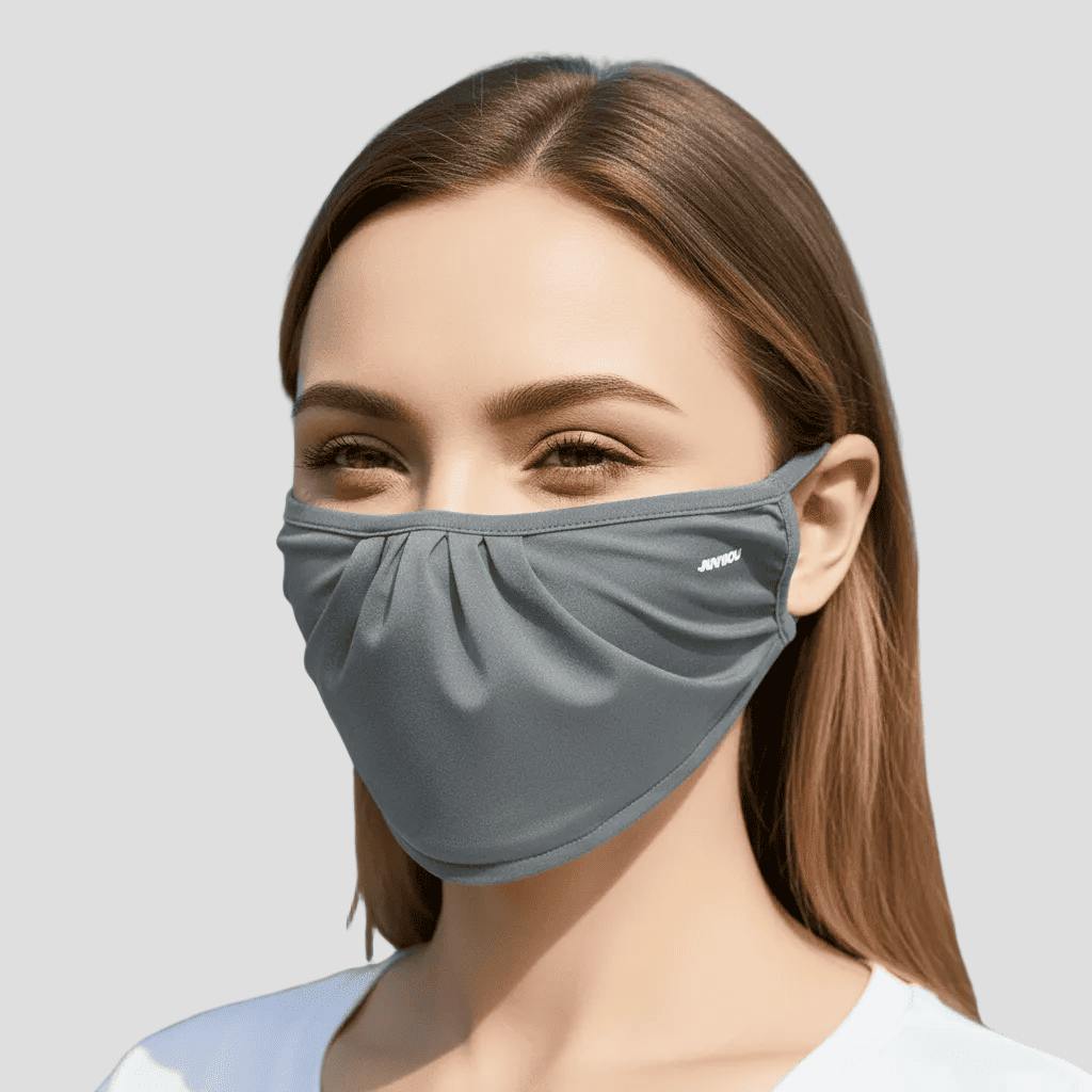 Anniou Gray Uv Protection Drape Face Mask