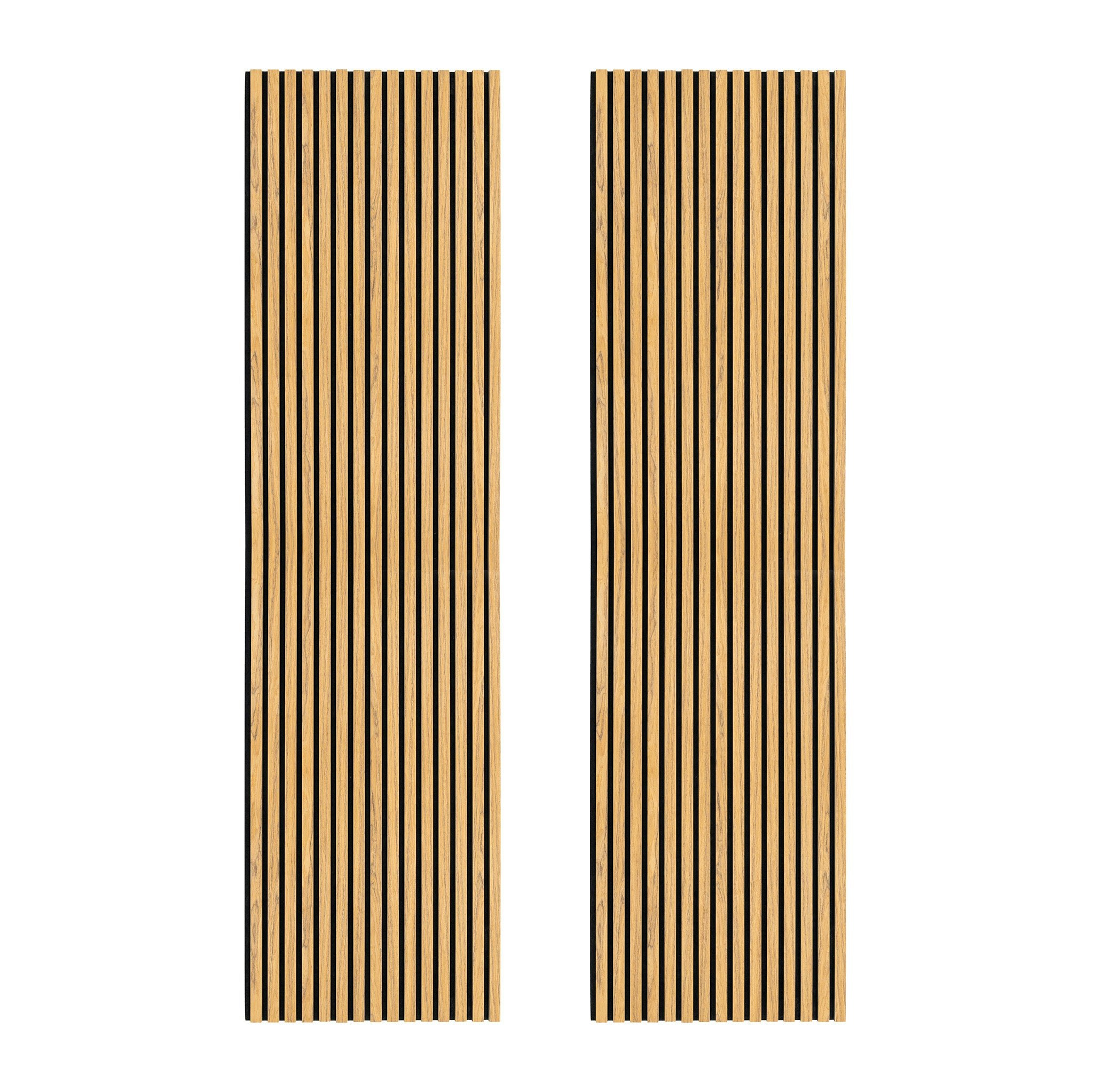Rackhams Acoustic Slat Wall Panels X 2 - Oak