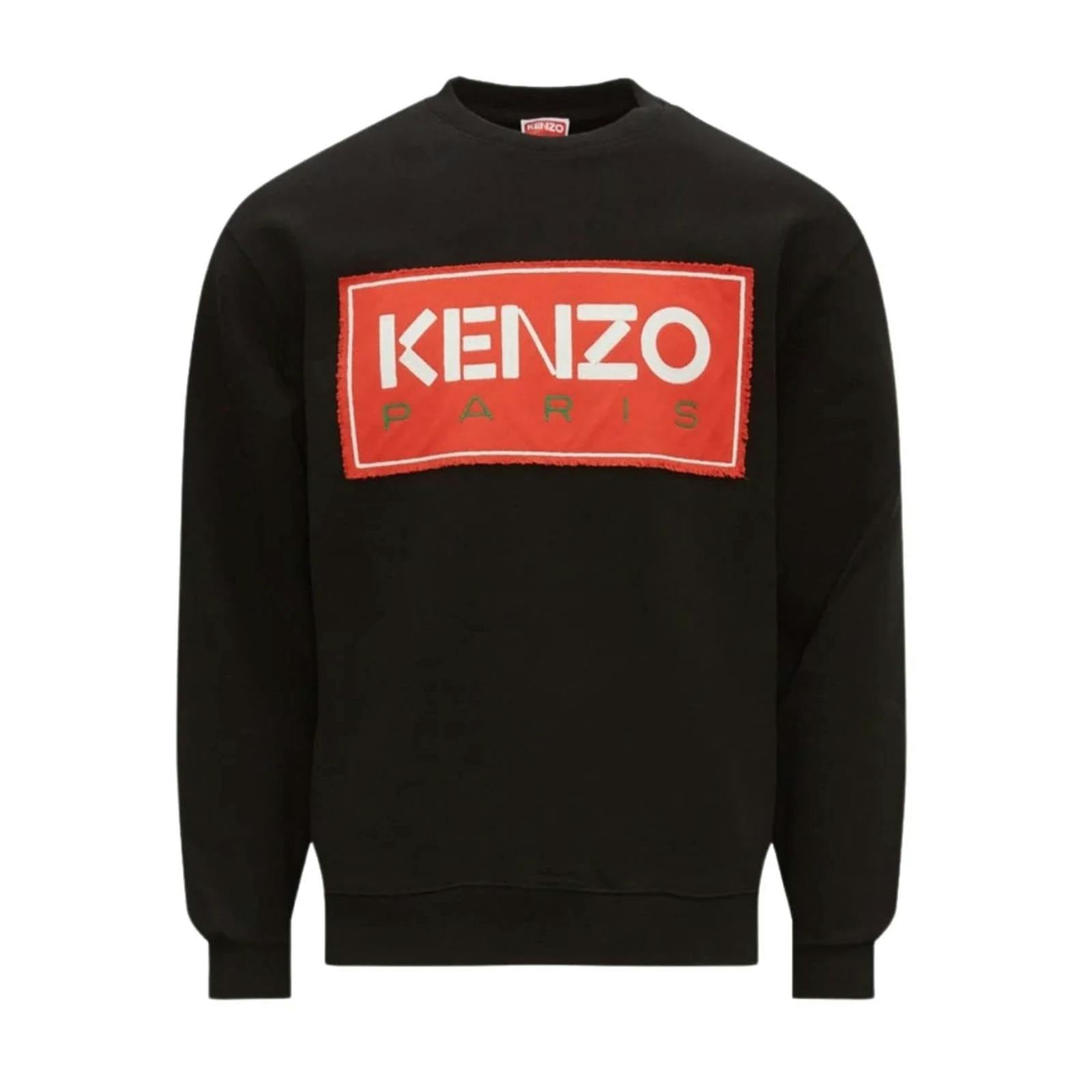 Kenzo Black Blocked Logo Paris Sweatshirt In - L