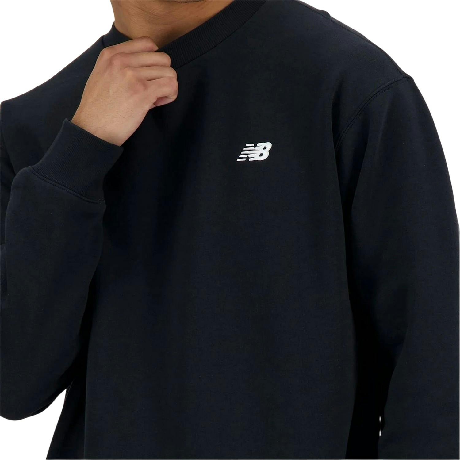 New Balance Men's Black Crew Neck Regular Sweatshirt - Xxl - 100% Cotton