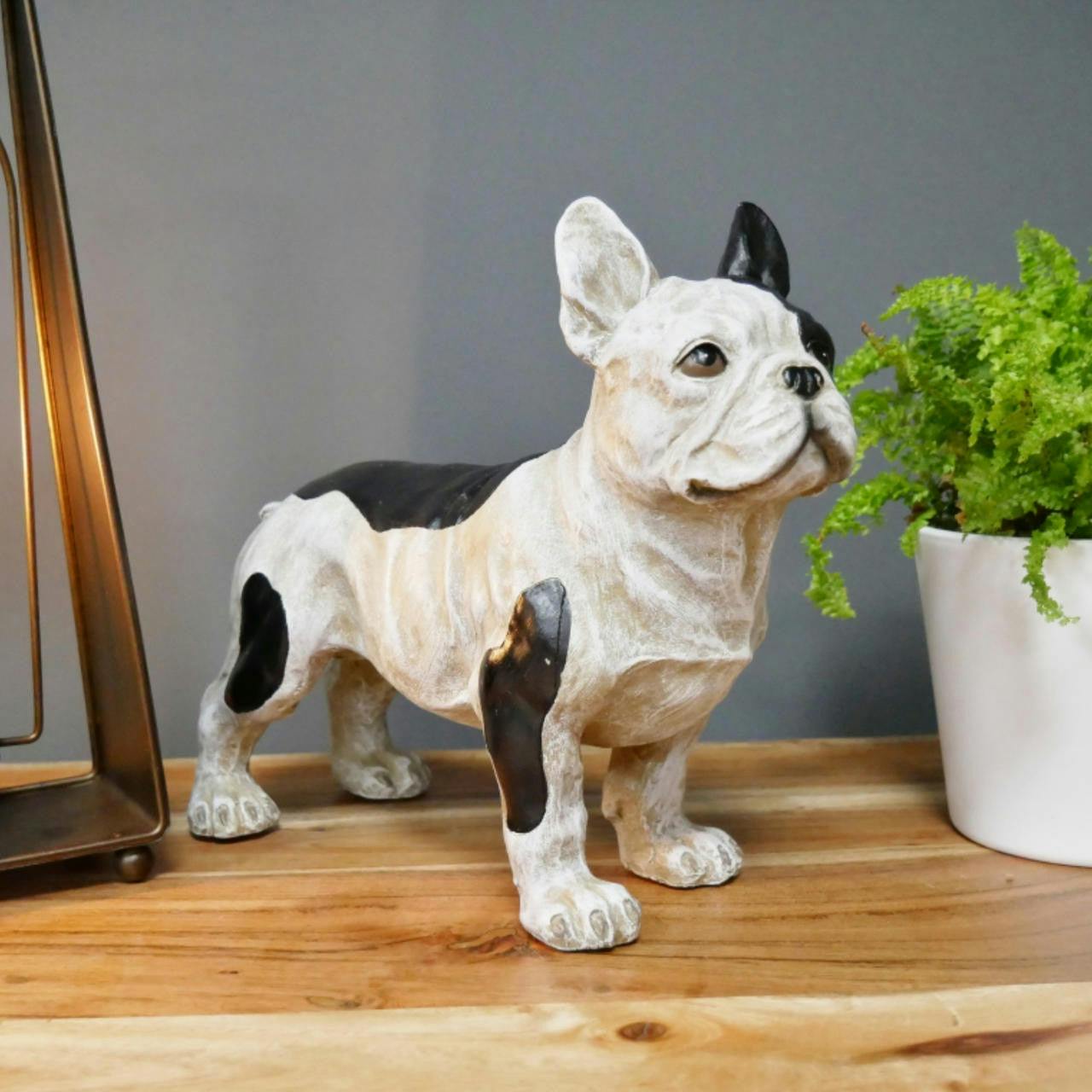 Dci Black/White Small And French Bulldog Ornament Home Vintage Style Industrial Gift