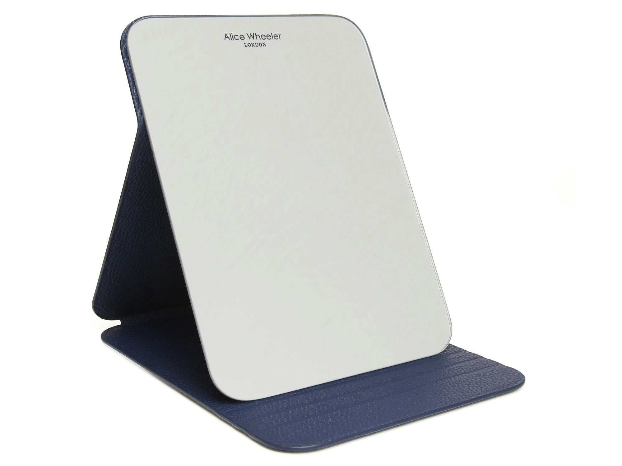 Alice Wheeler Folding Travel Vanity Mirror Boxed For Gifting - Navy